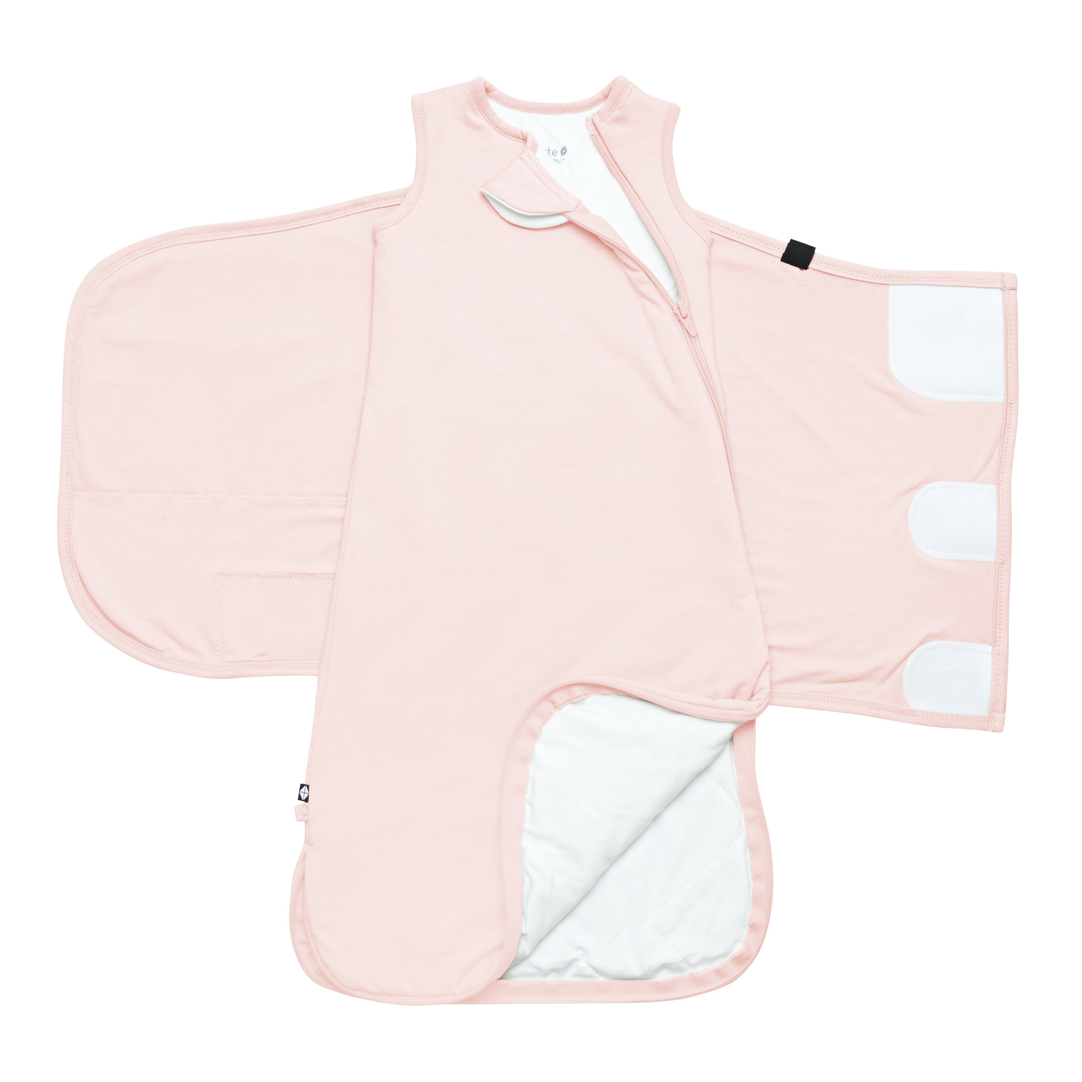 Kyte Baby bamboo Sleep Bag Swaddler in Blush with removable band
