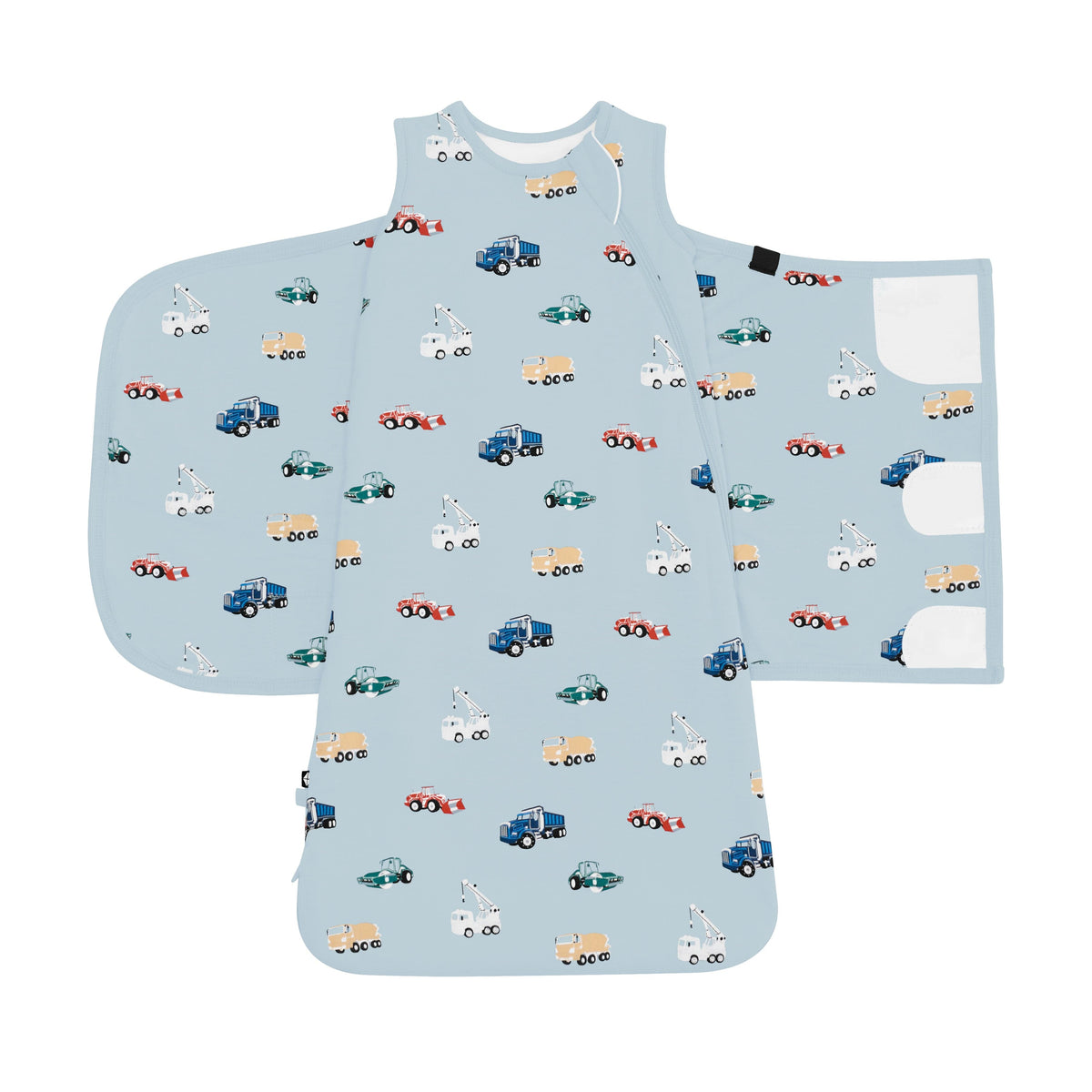 Adjustable Velcro on Kyte Baby Sleep Bag Swaddler in Construction