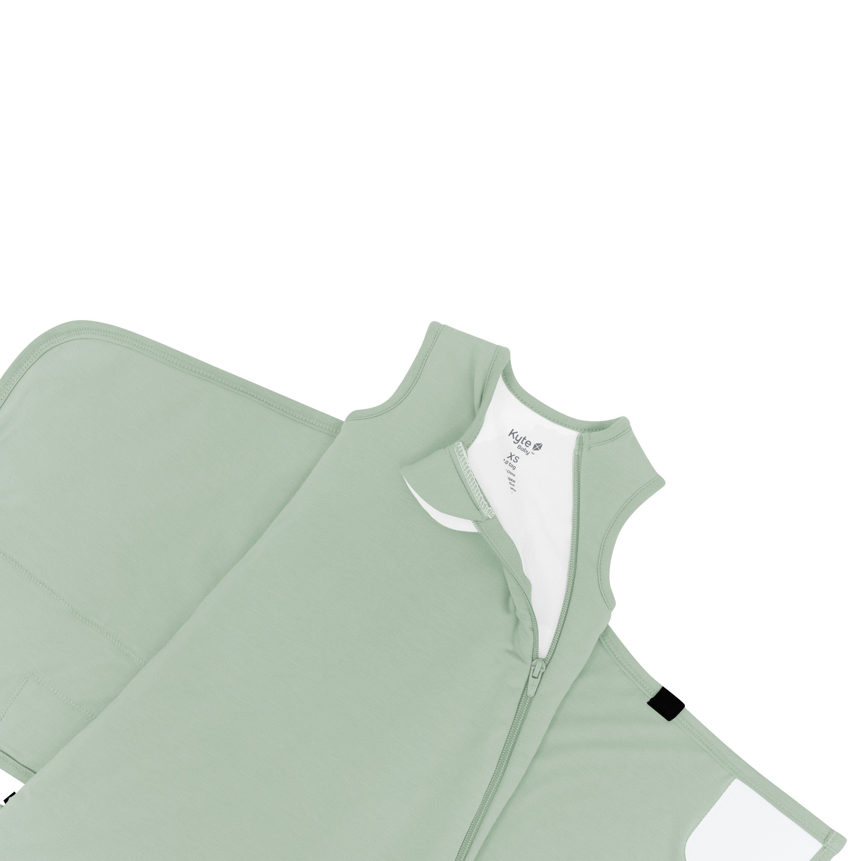 Zipper garage on Sleep Bag Swaddler in Thyme 1.0