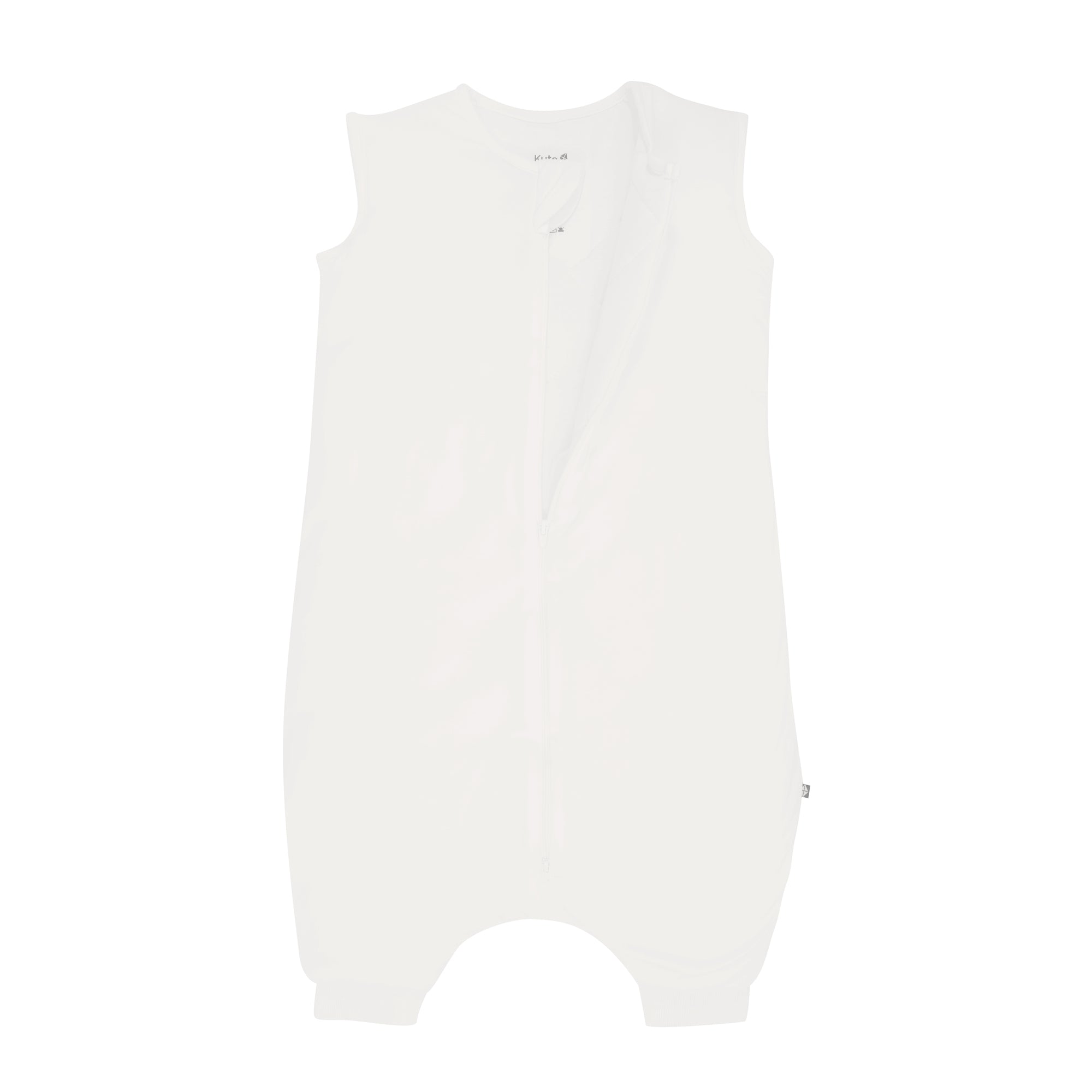 Kyte Baby bamboo Sleep Bag Walker TOG 2.5 in Cloud white shown unzipped