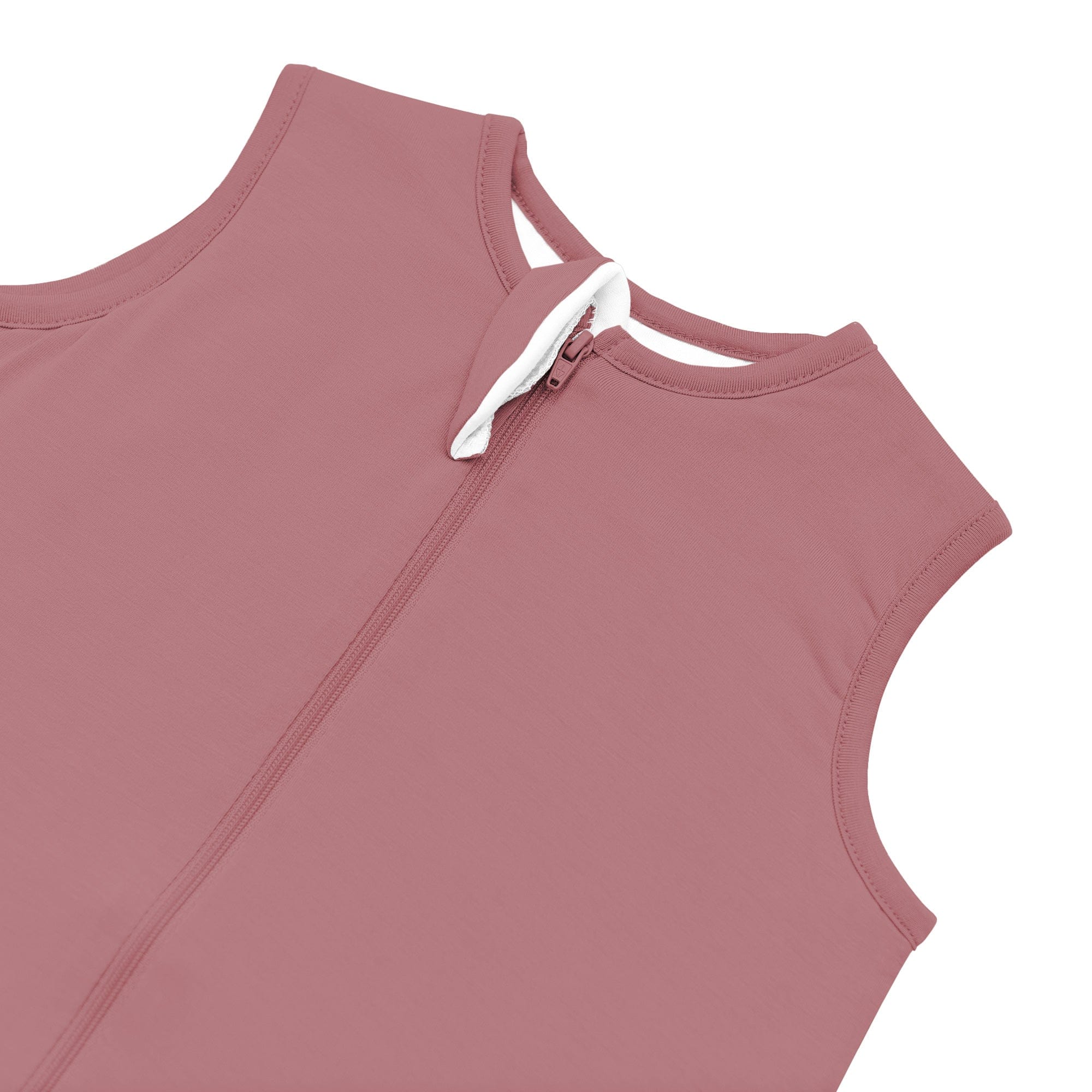 Zipper garage on bamboo Kyte Baby Sleep Bag Walker in Dusty Rose 1.0 TOG