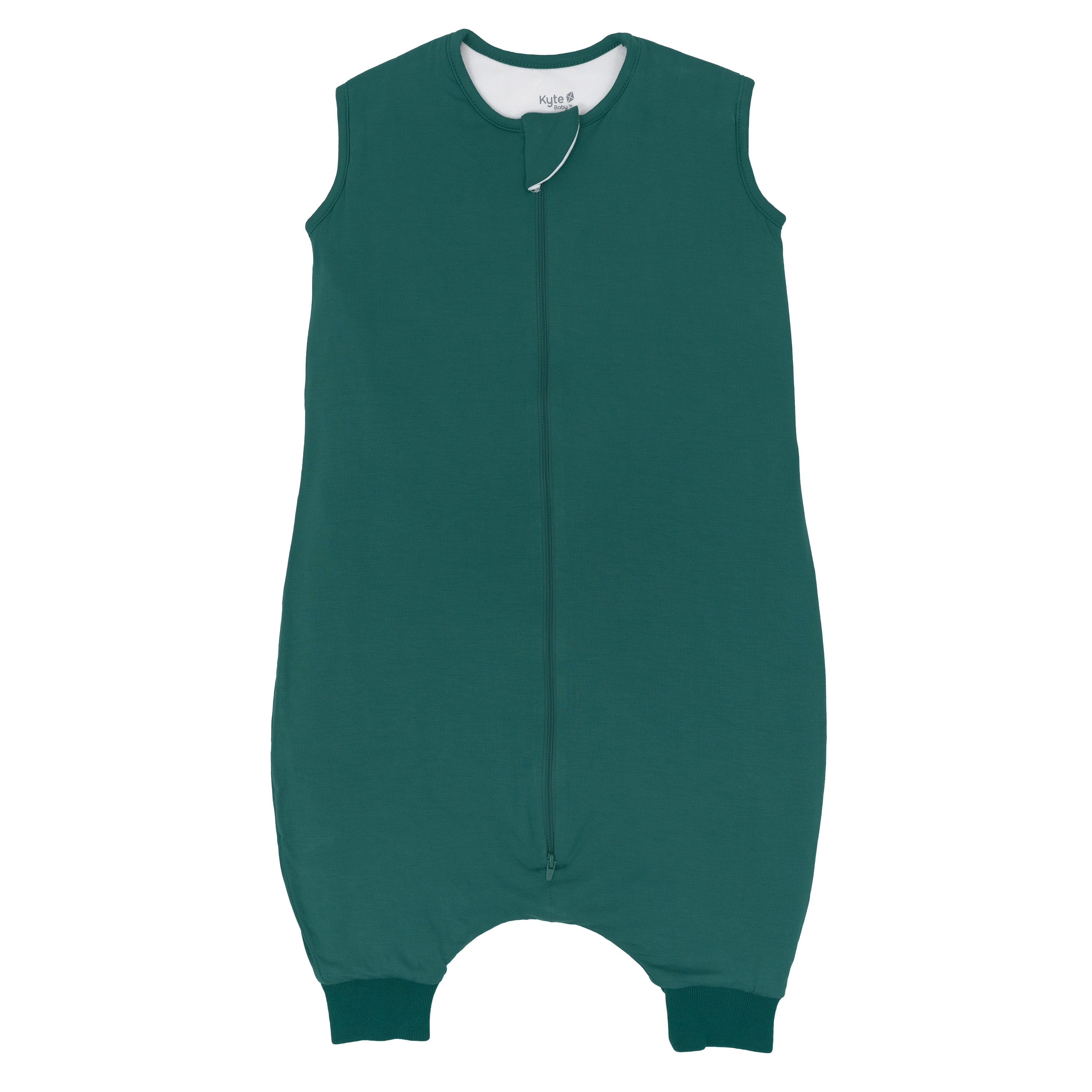 Flat lay of Kyte Baby Sleep Bag Walker in Emerald 1.0