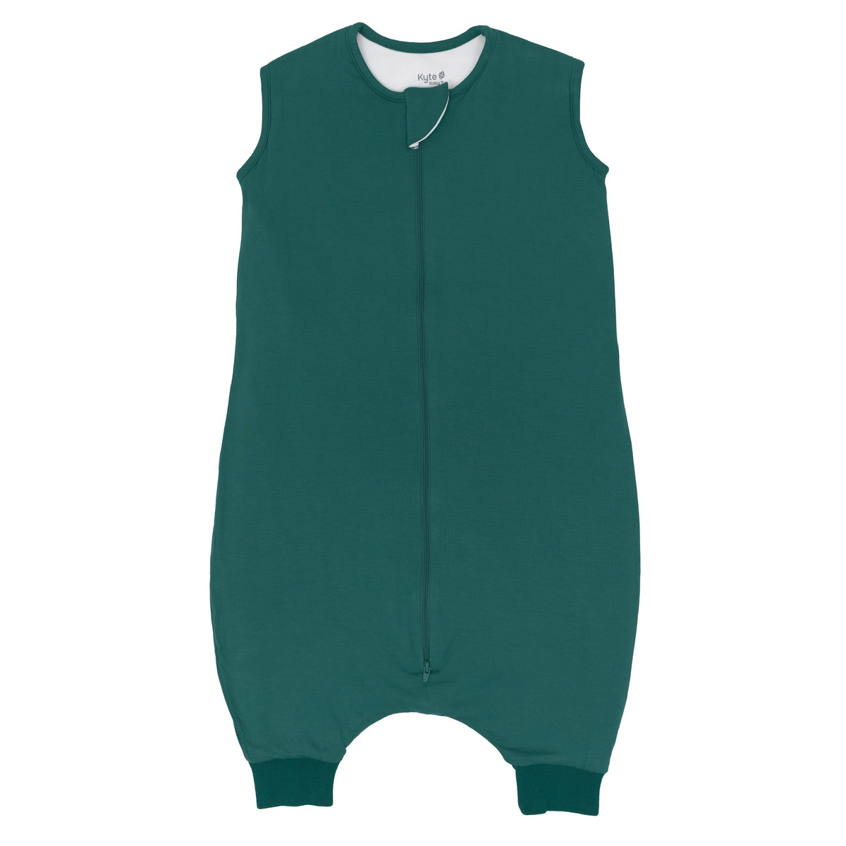 Flat lay of Kyte Baby Sleep Bag Walker in Emerald 1.0