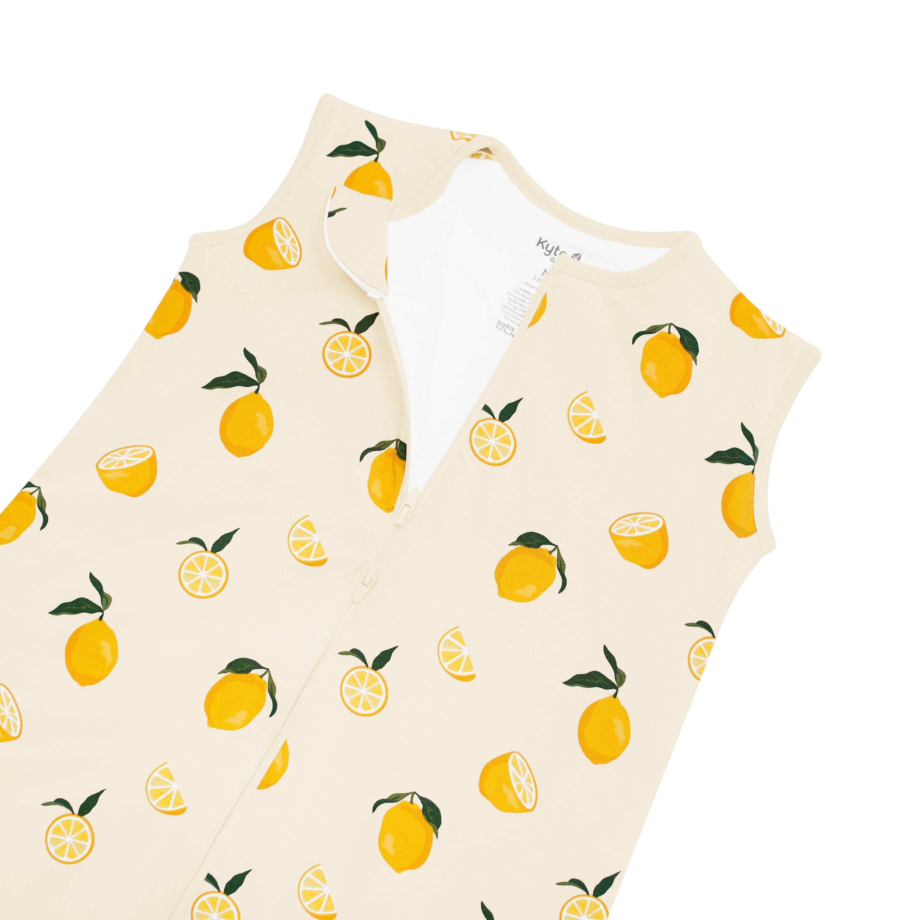 Sleep Bag Walker in Lemon 1.0 shown unzipped