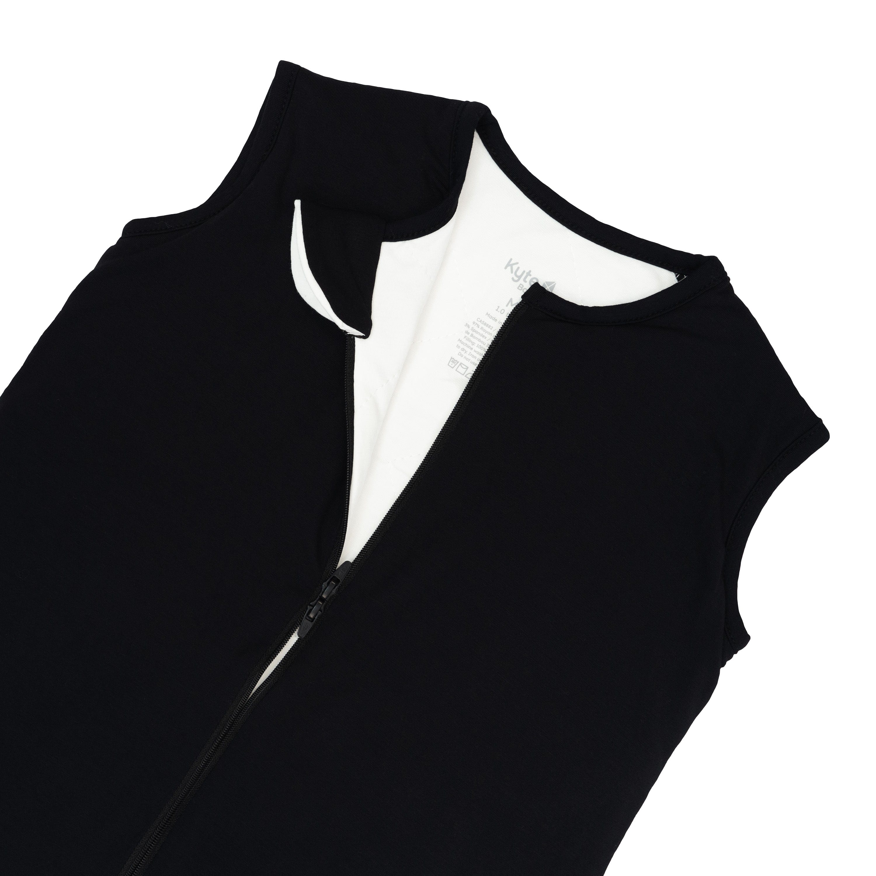 Close up on the zipper garage on the Sleep Bag Walker in Midnight 1.0