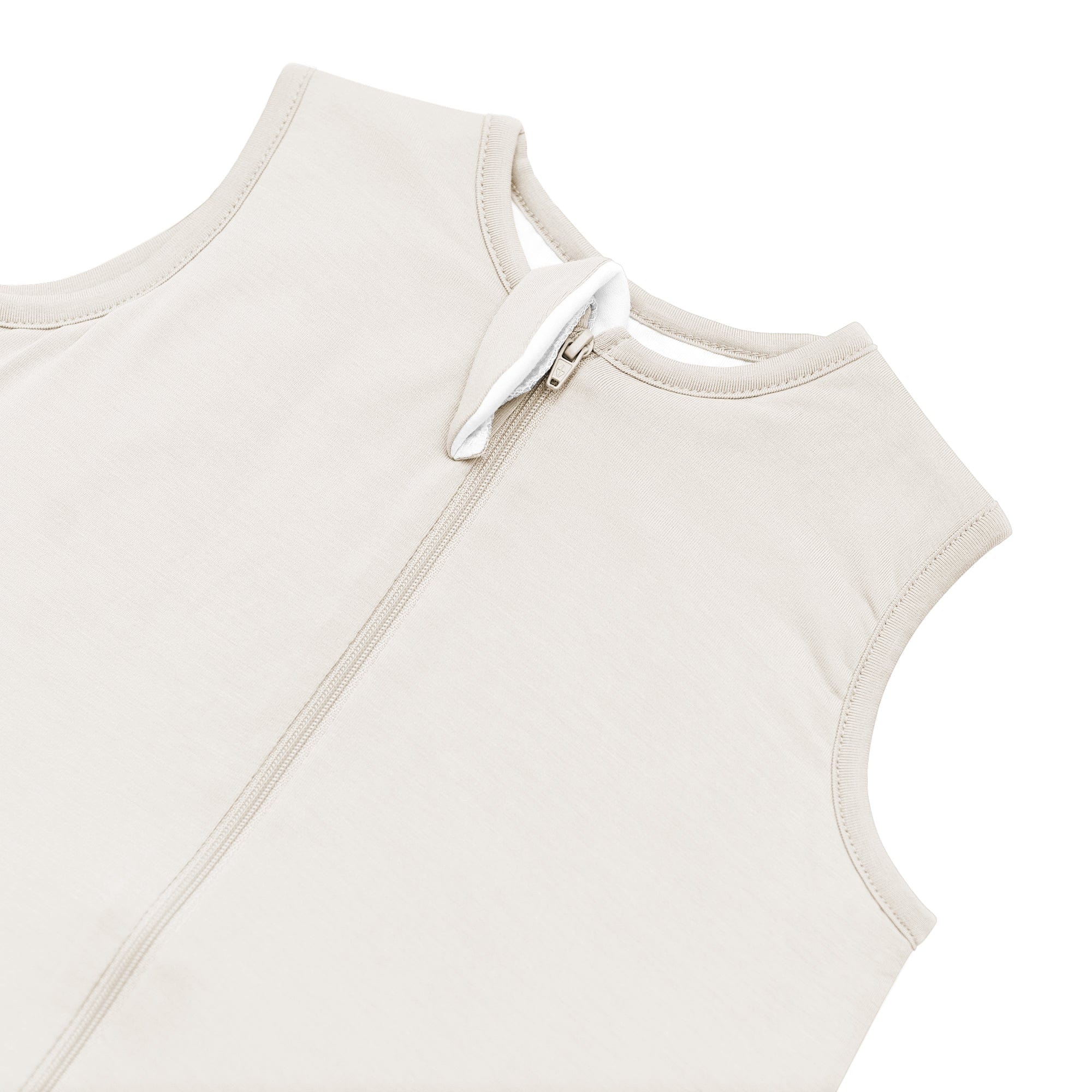 Zipper garage on bamboo Kyte Baby Sleep Bag Walker in Oat 0.5