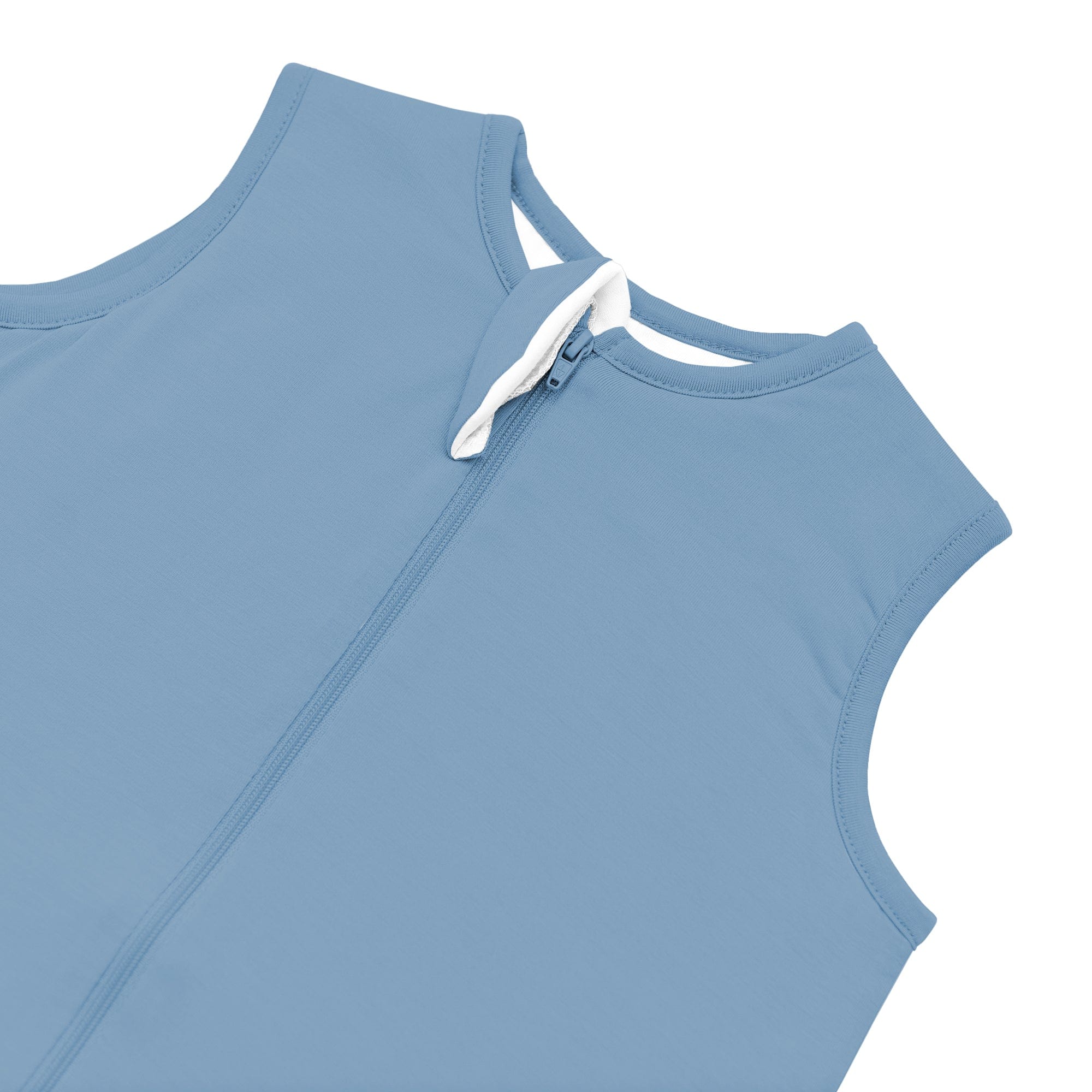 Zipper garage on bamboo Kyte Baby Sleep Bag Walker in Slate 0.5