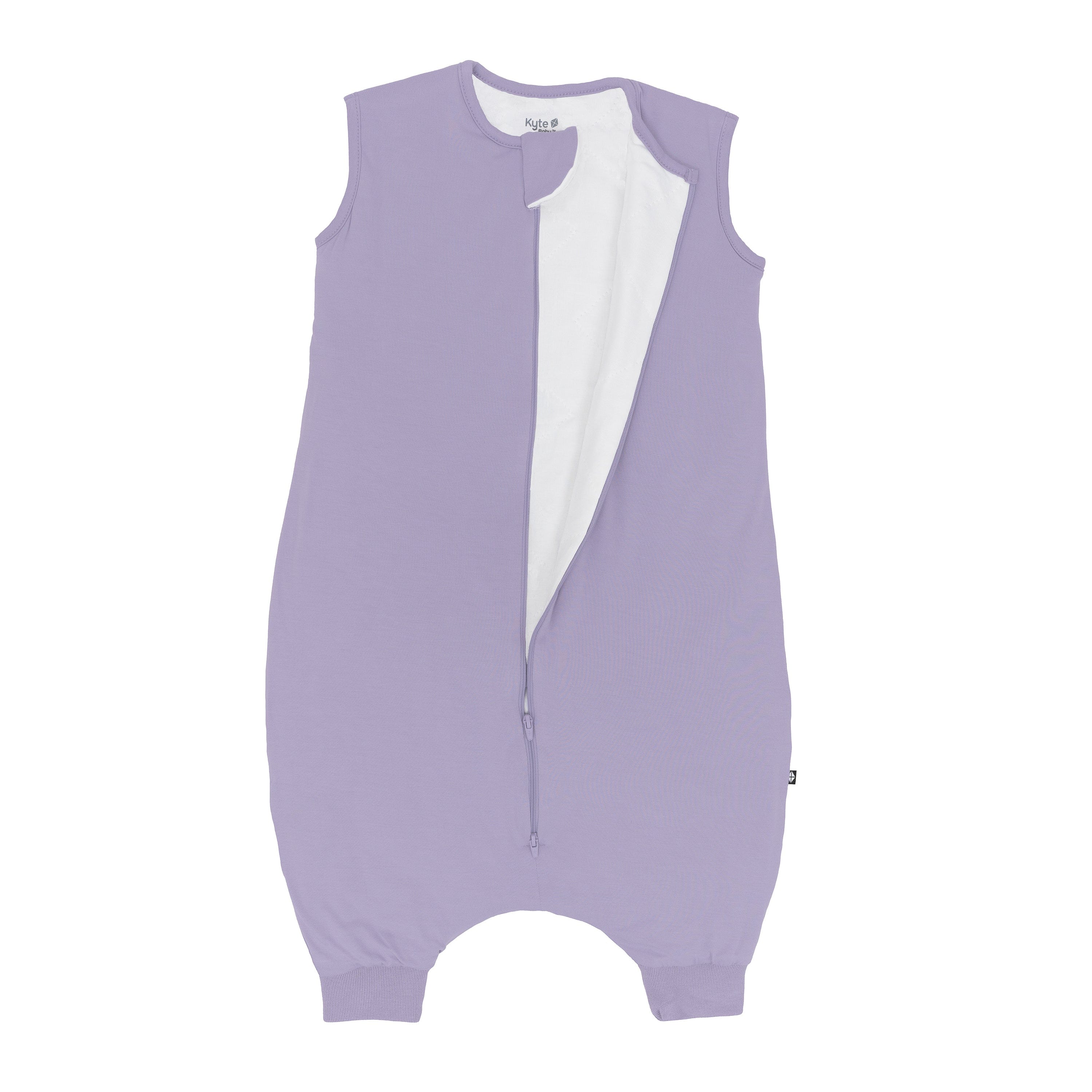 Sleep Bag Walker in Taro 1.0 shown unzipped