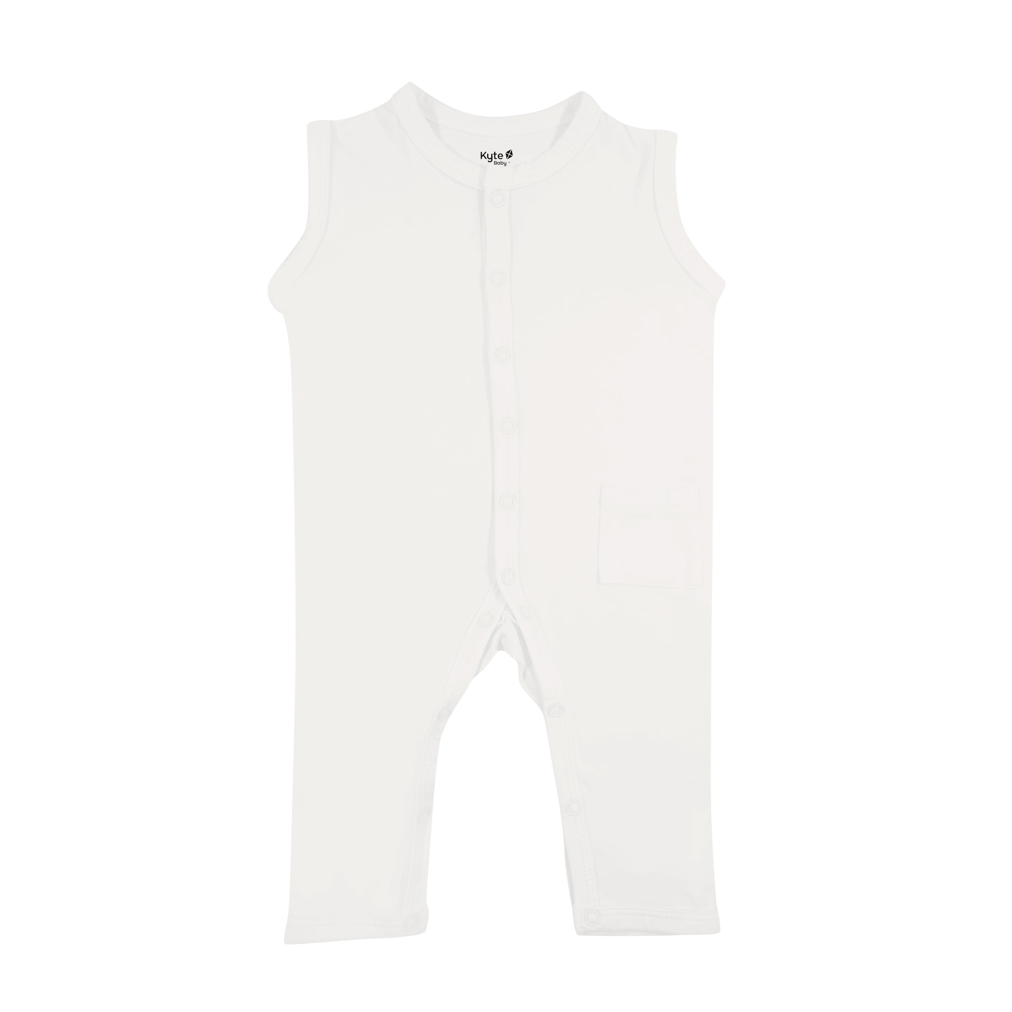 Kyte Baby Sleeveless Romper in Cloud