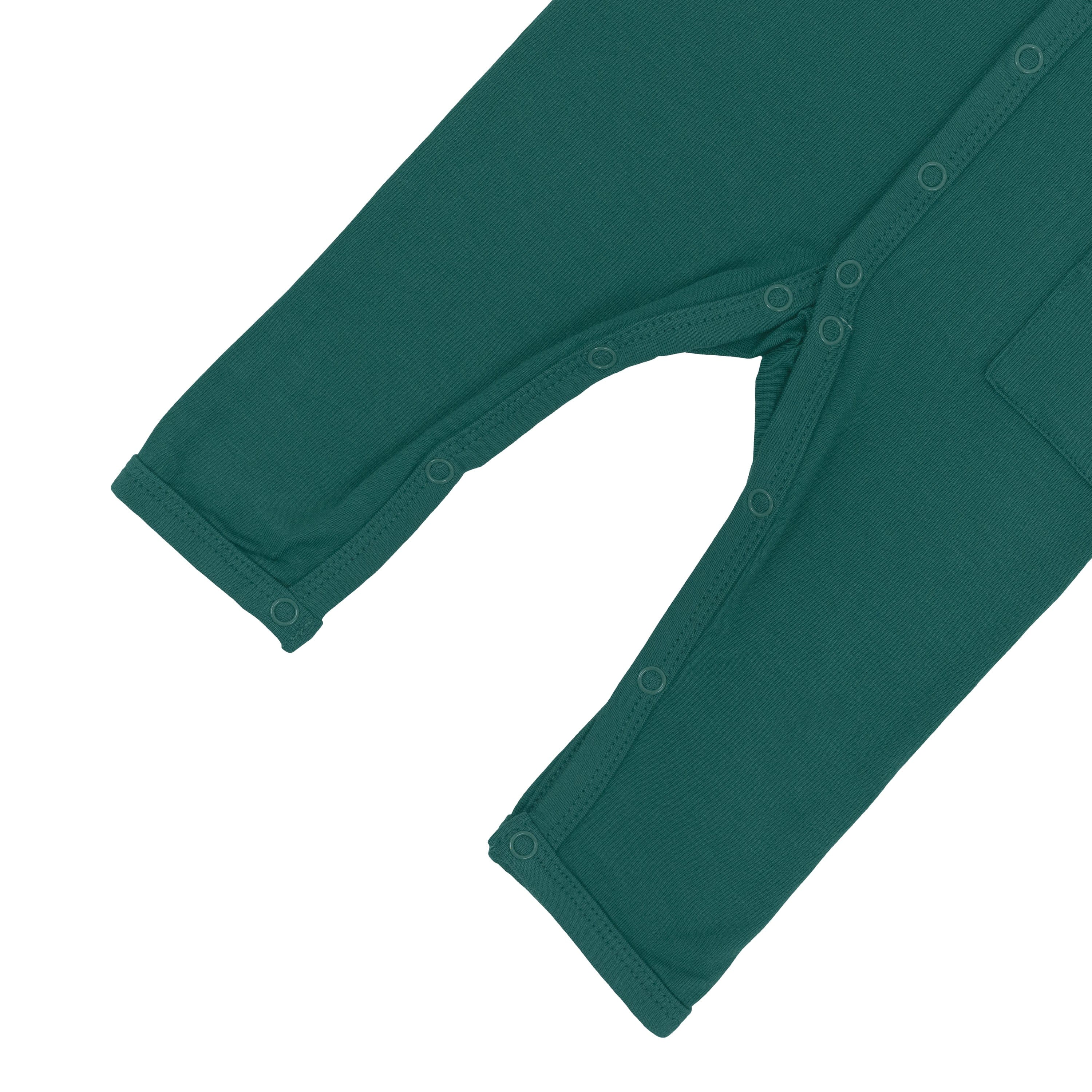 Capri length Kyte Baby Sleeveless Romper in Emerald