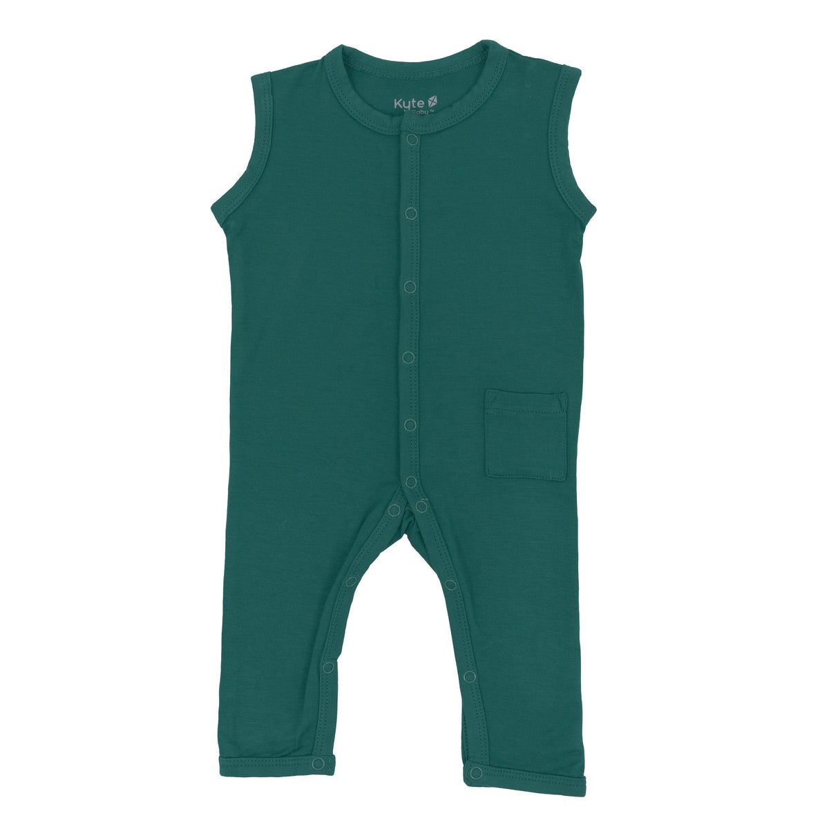 Kyte Baby Sleeveless Romper in Emerald