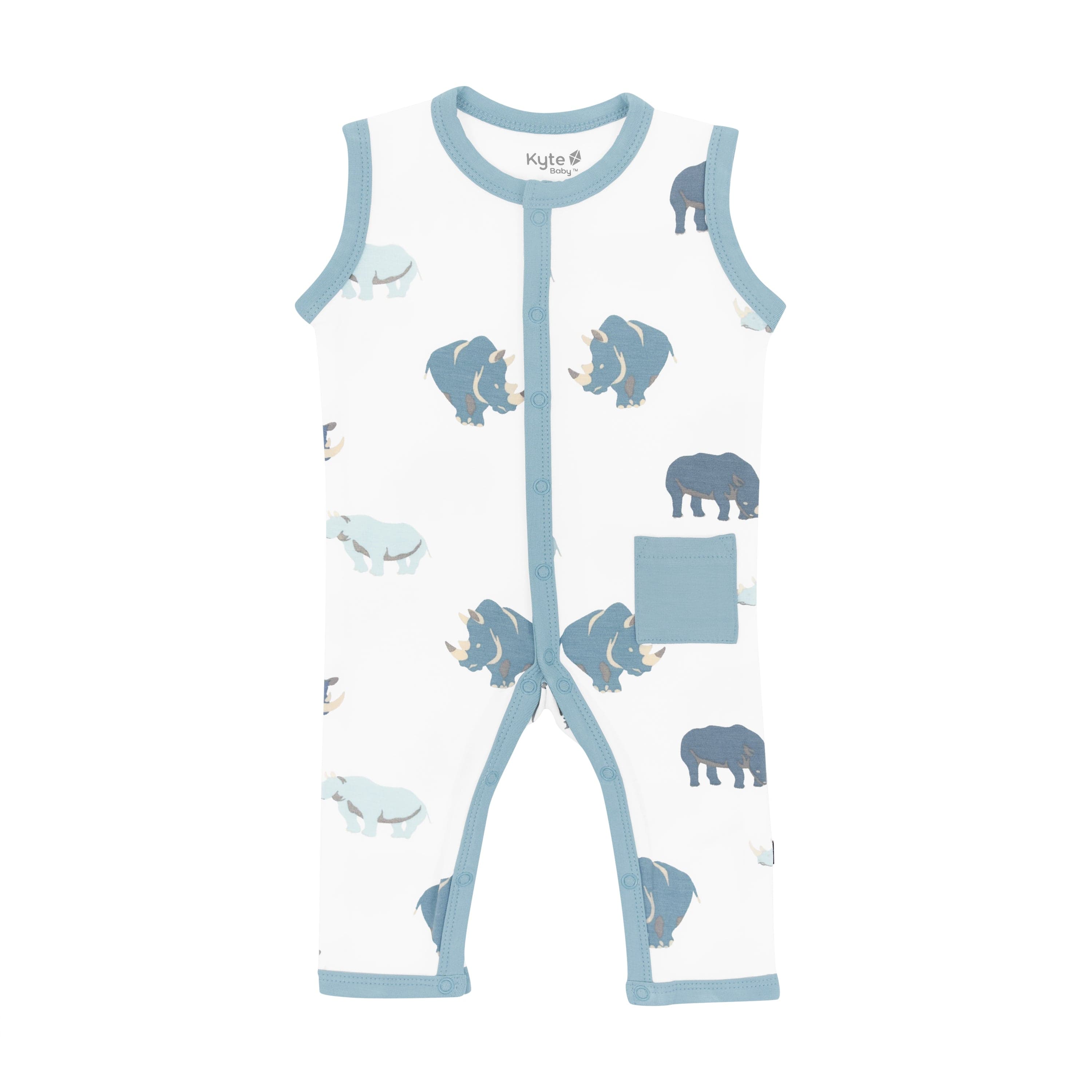 Kyte Baby Sleeveless Romper in Rhino