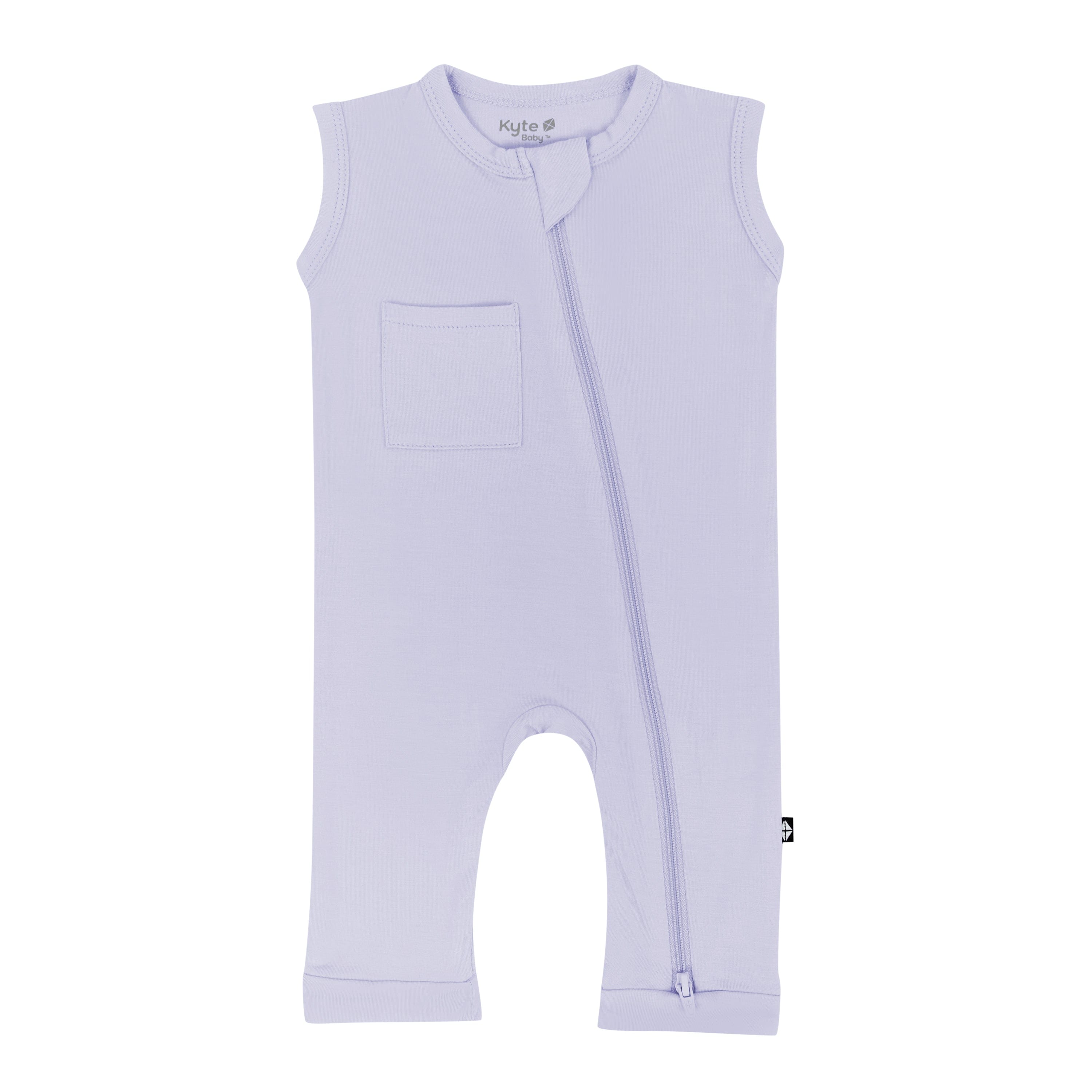 Kyte Baby Sleeveless Zipper Romper Zippered Sleeveless Romper in Lilac