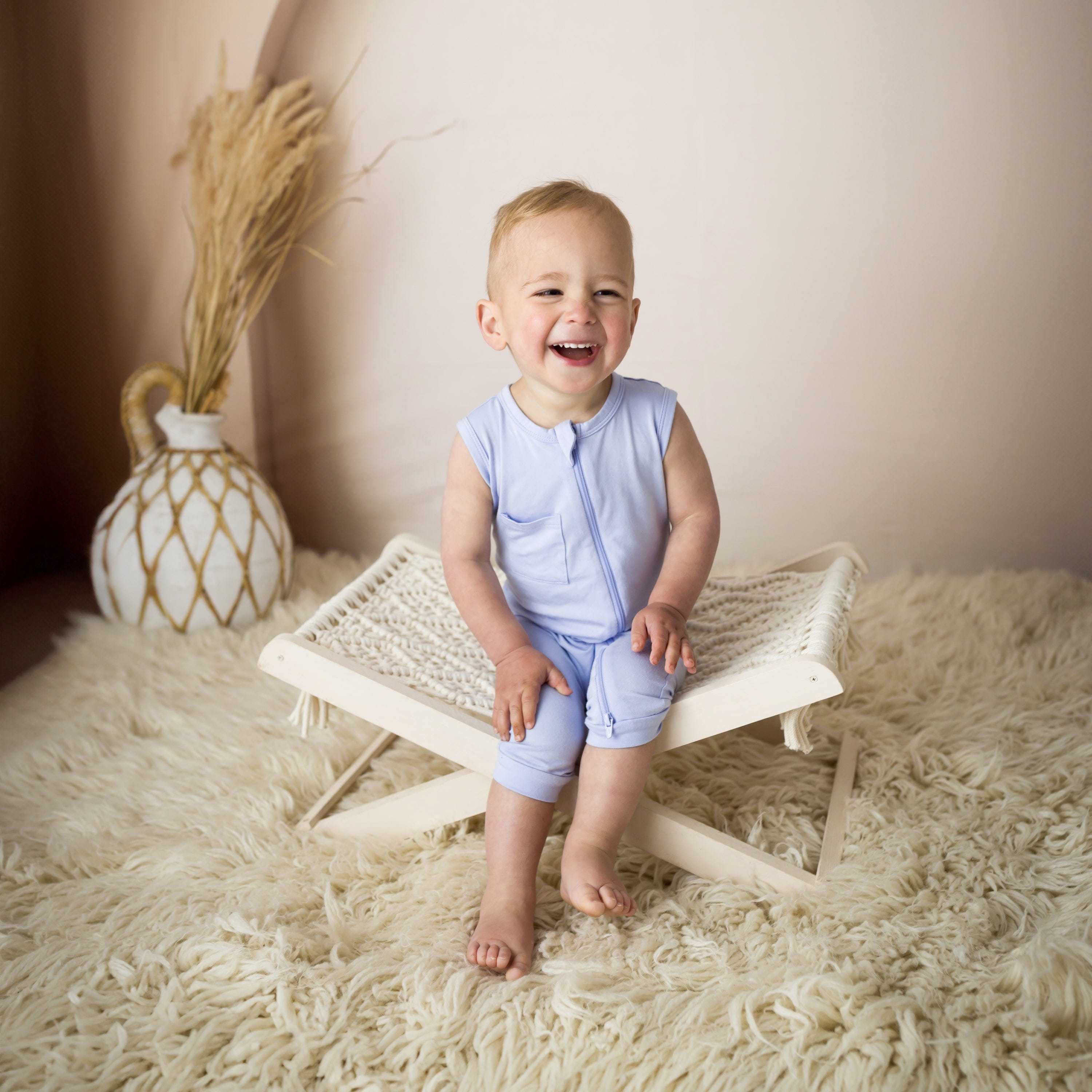 Kyte Baby Sleeveless Zipper Romper Zippered Sleeveless Romper in Lilac