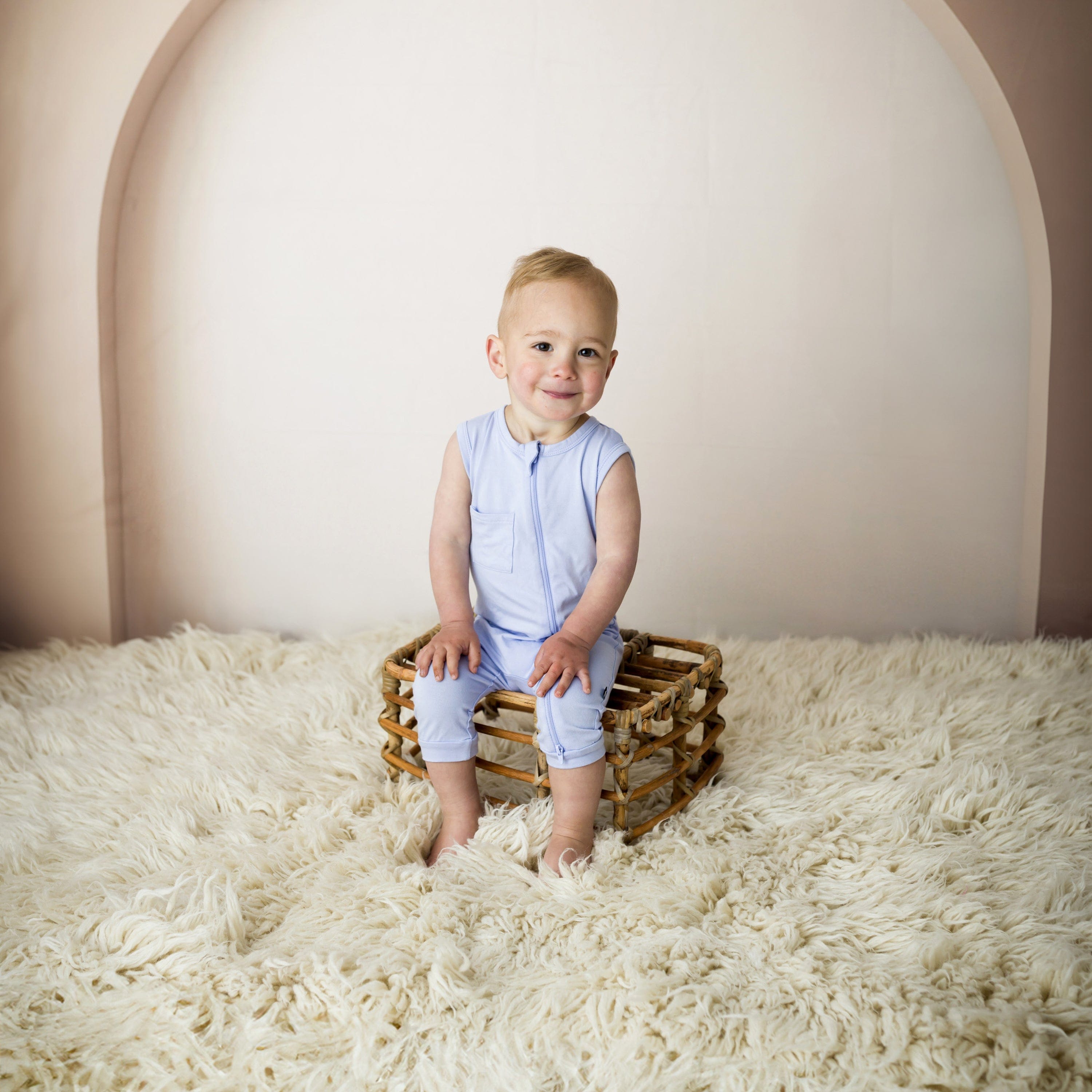 Kyte Baby Sleeveless Zipper Romper Zippered Sleeveless Romper in Lilac
