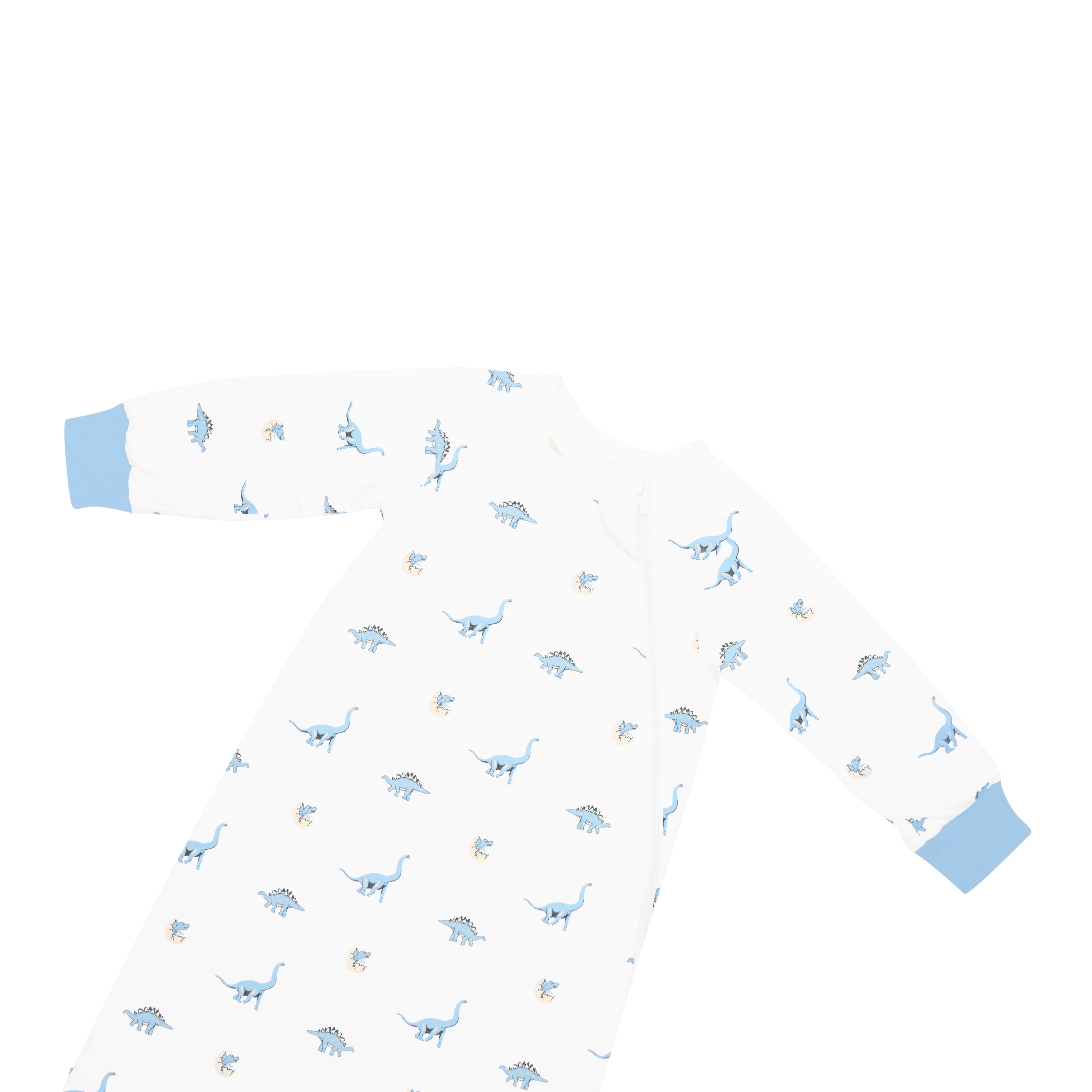 Zipper garage on Kyte Baby bamboo Slumber Bag in Jurassic