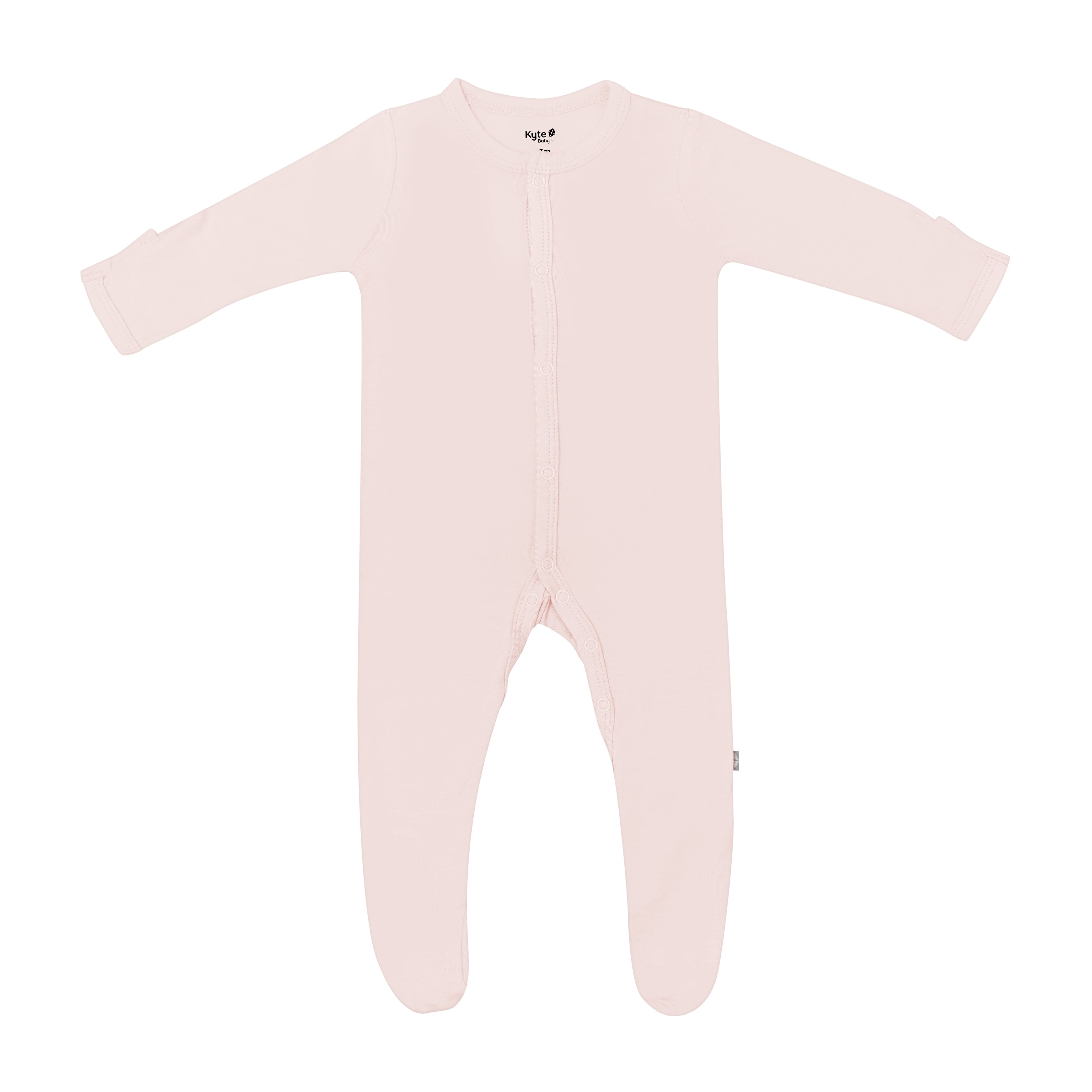 Pink Rib Knit Bodysuit With Snap Closure and Brief Cut Bottom