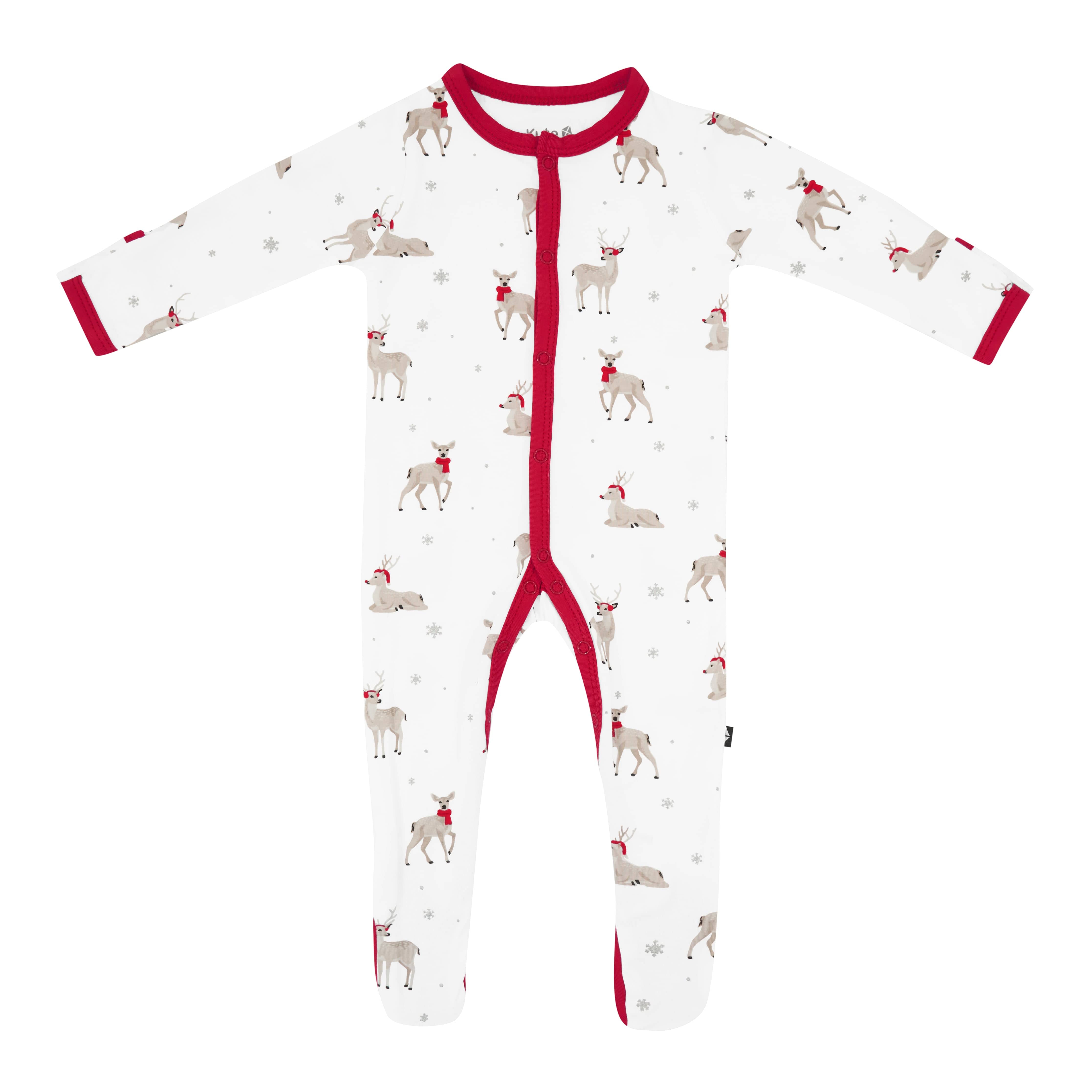 Kyte Baby Snap Footies Footie in Cloud Deer