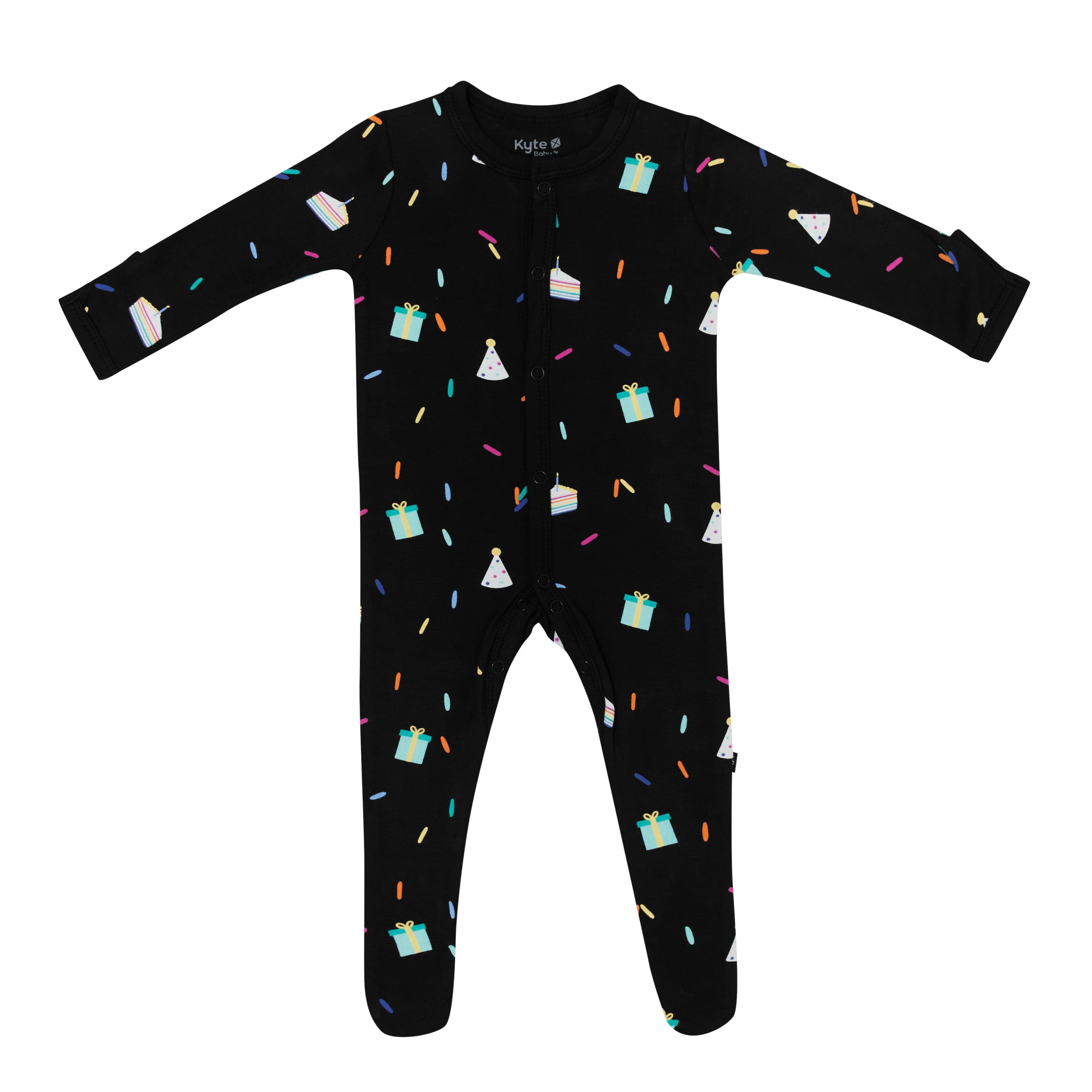 Kyte Baby Snap Footies Footie in Midnight Party
