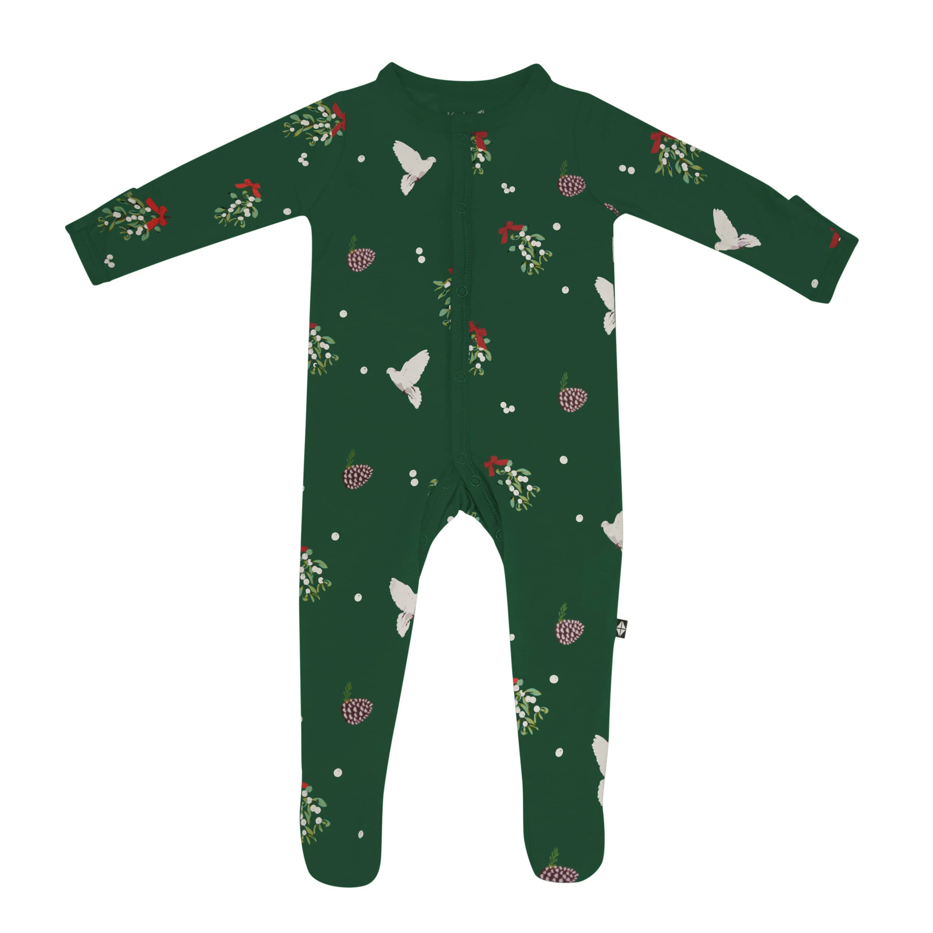 Kyte Baby Snap Footies Footie in Mistletoe