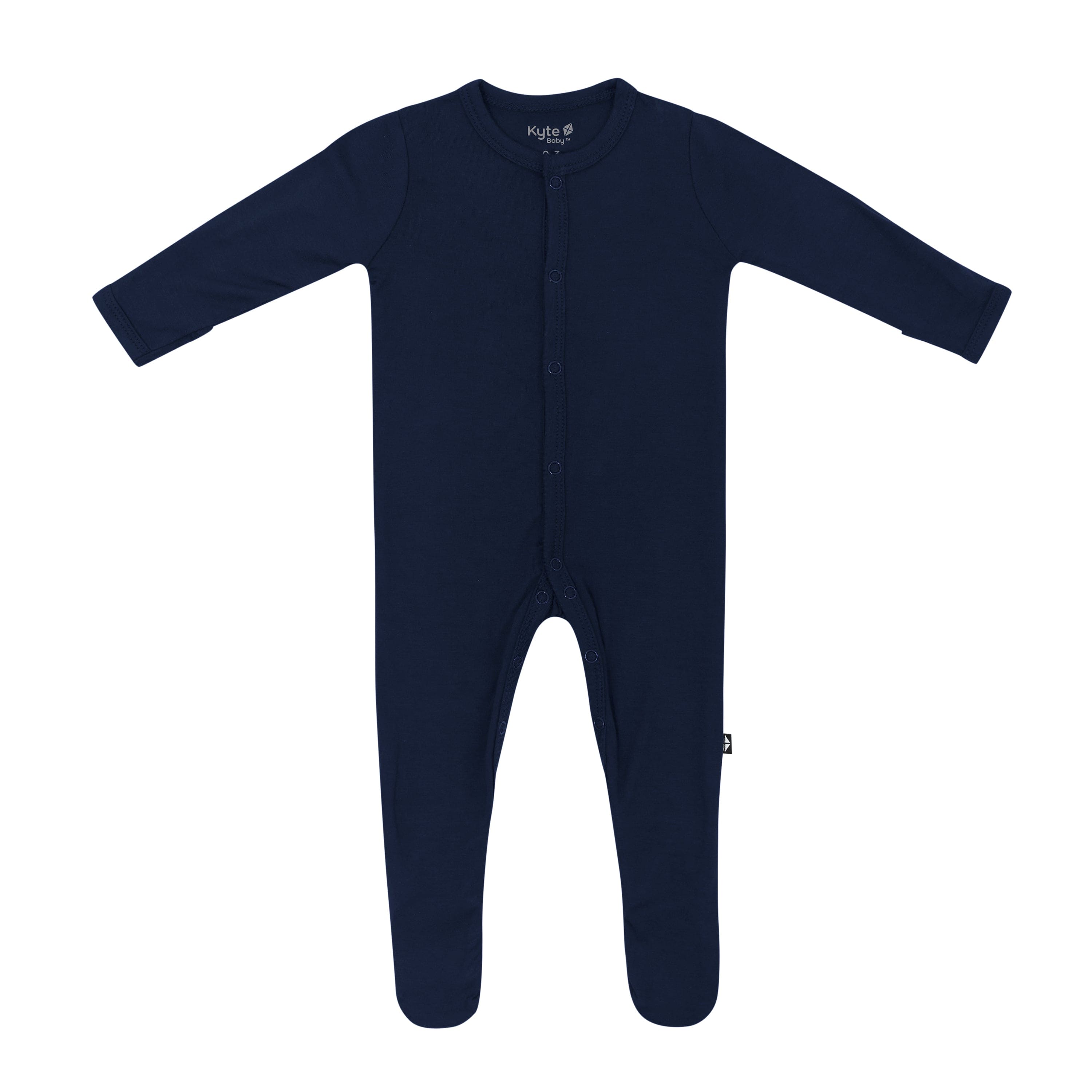 Kyte Baby snap footie in Navy