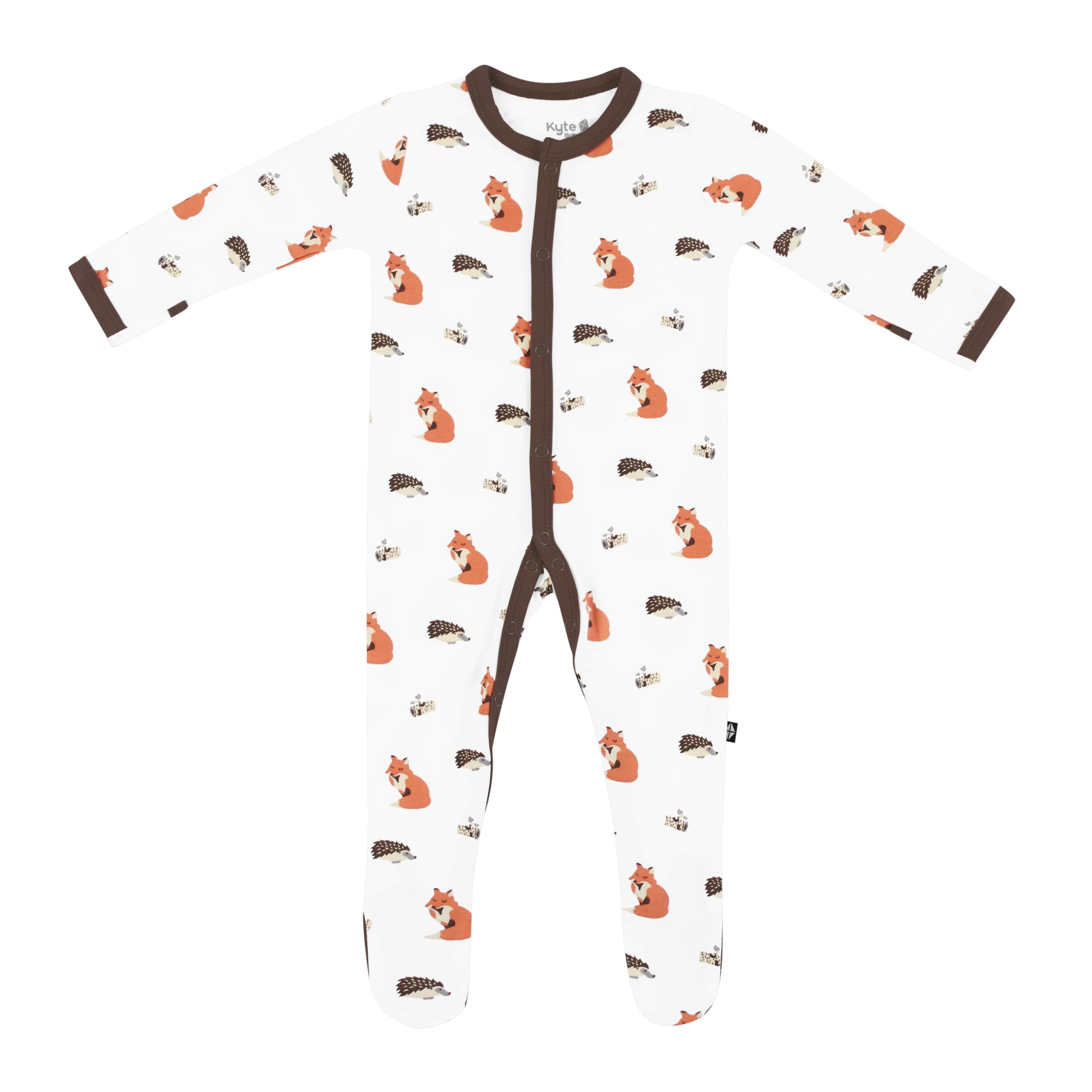 Kyte Baby Snap Footies Footie in Sienna Woodland