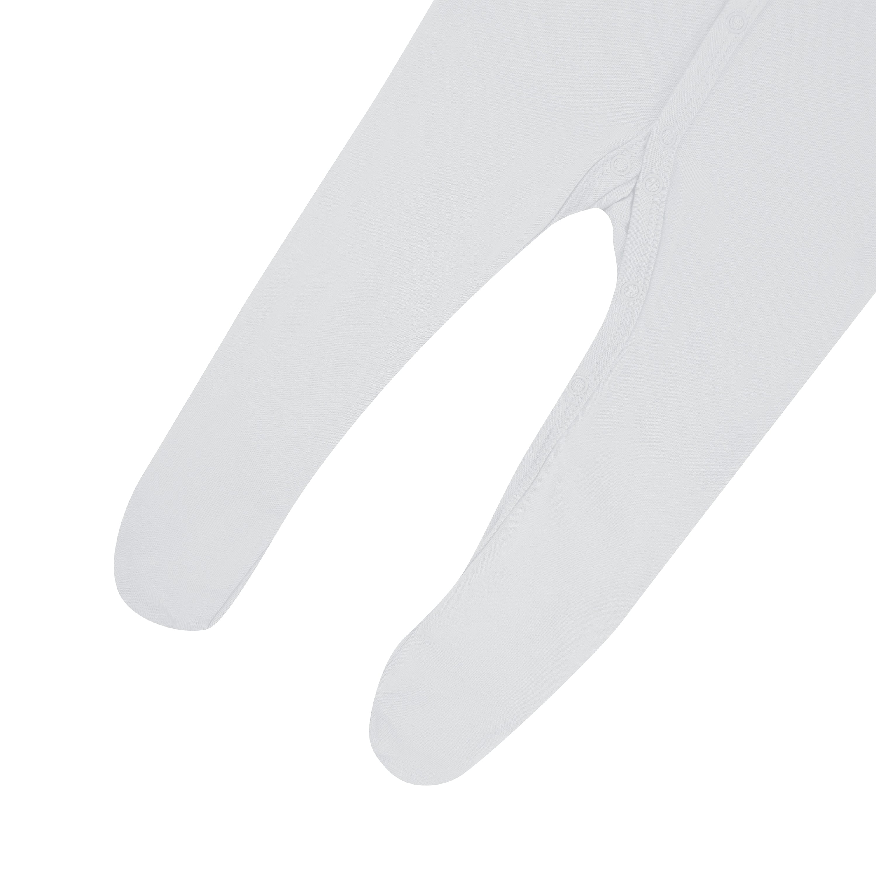 Closed feet on Kyte Baby Snap Footie in Storm