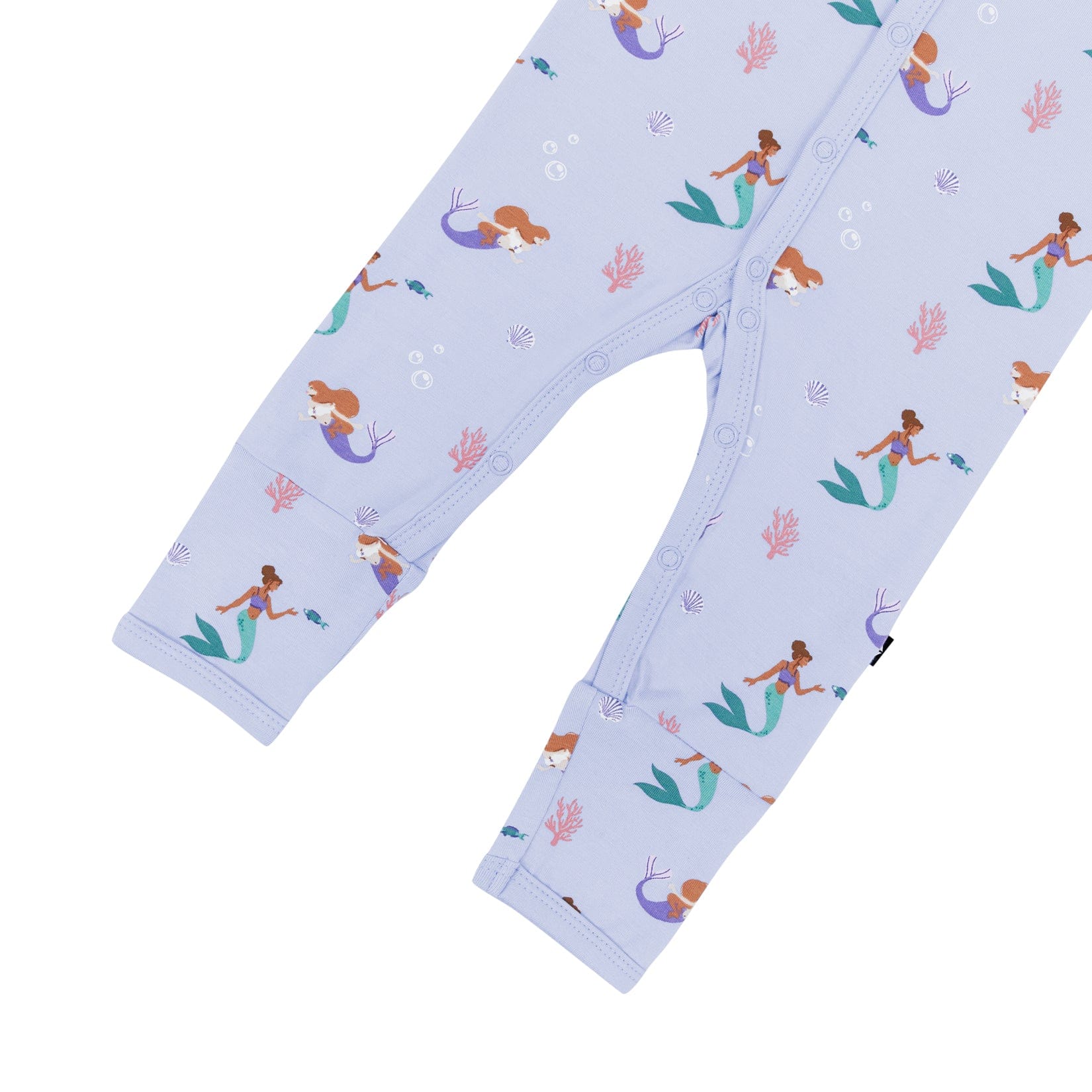 Snaps on Kyte Baby Romper in Mermaid