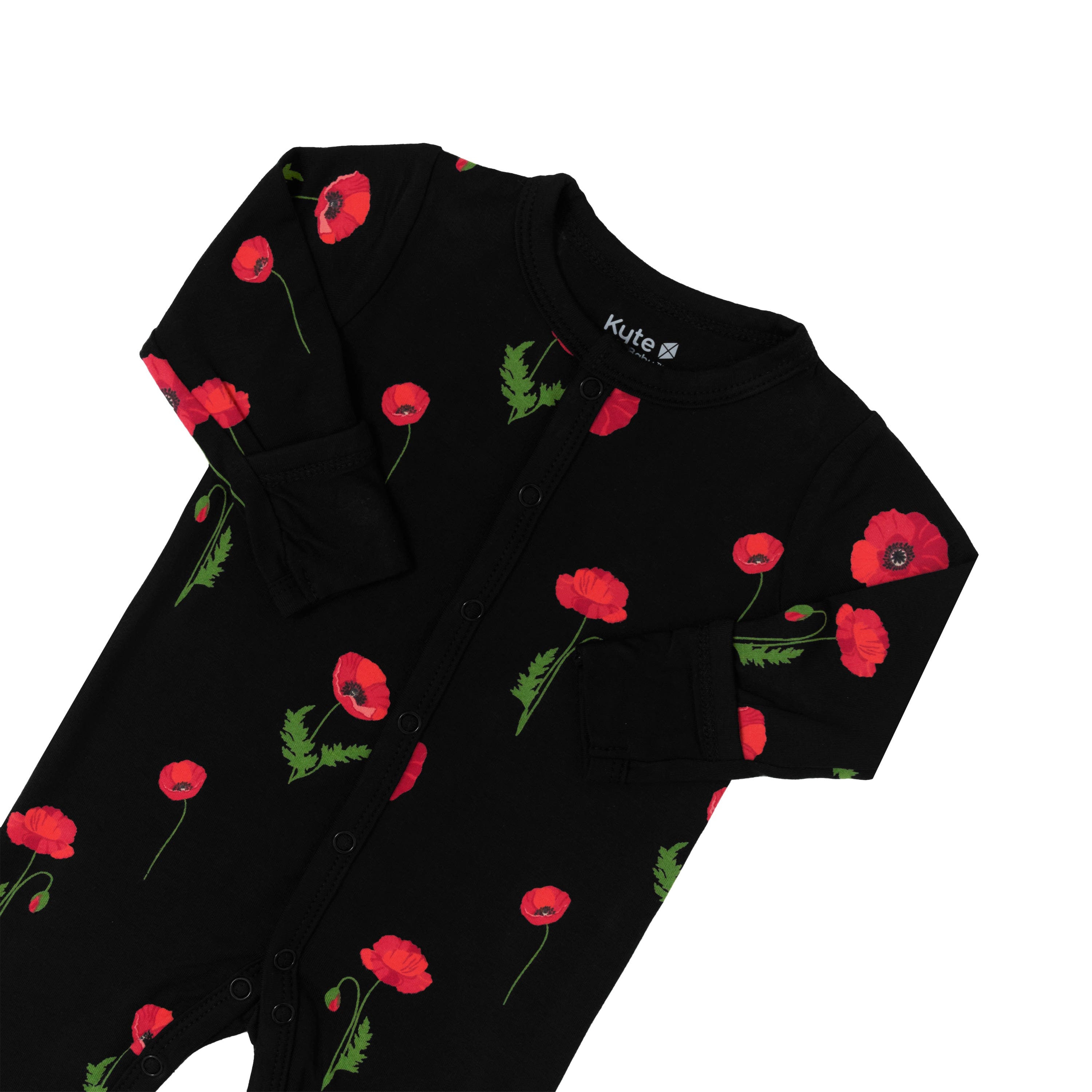 Kyte Baby Snap Romper Romper in Midnight Poppies