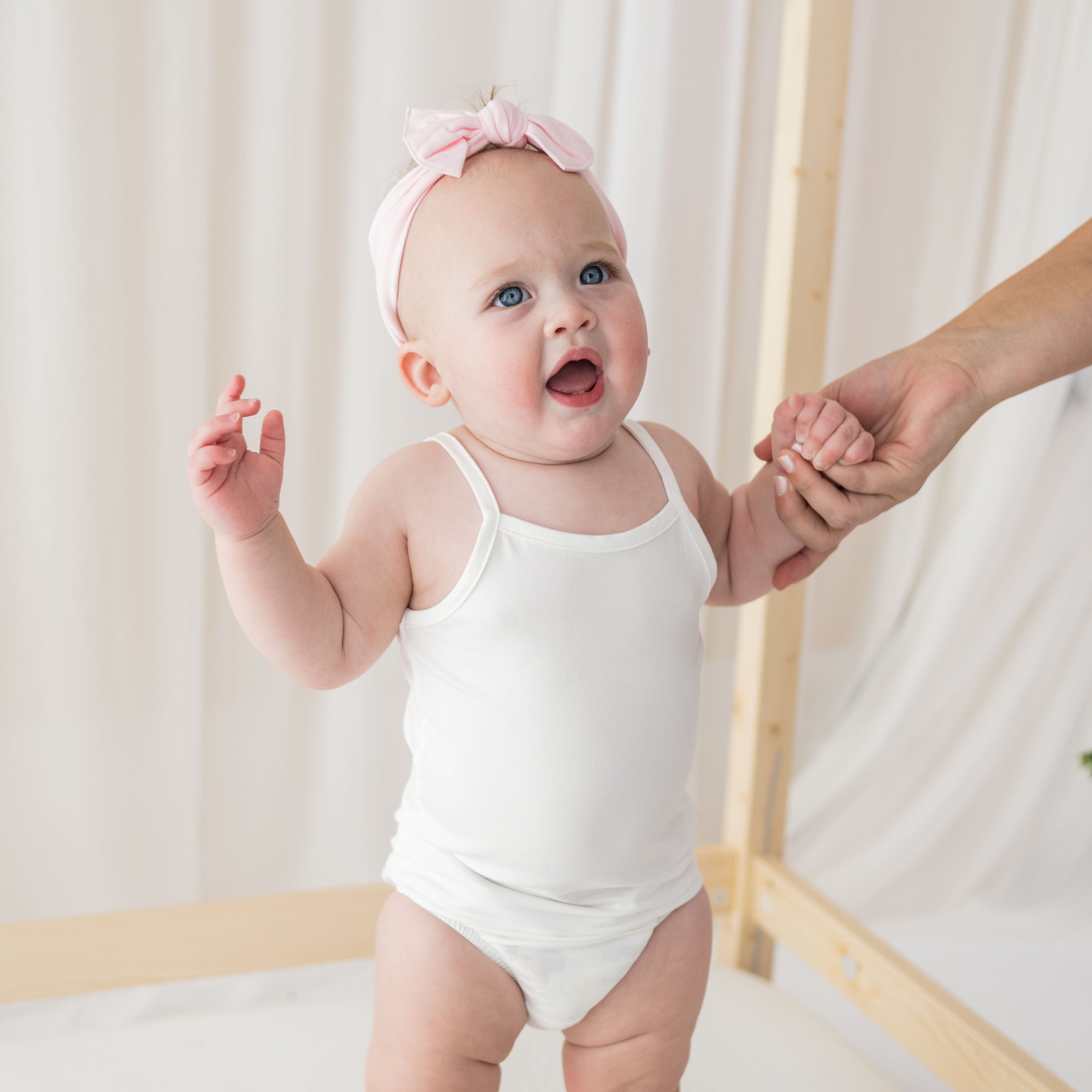 Kyte Baby Spaghetti Strap Leotard Spaghetti Strap Leotard in Cloud