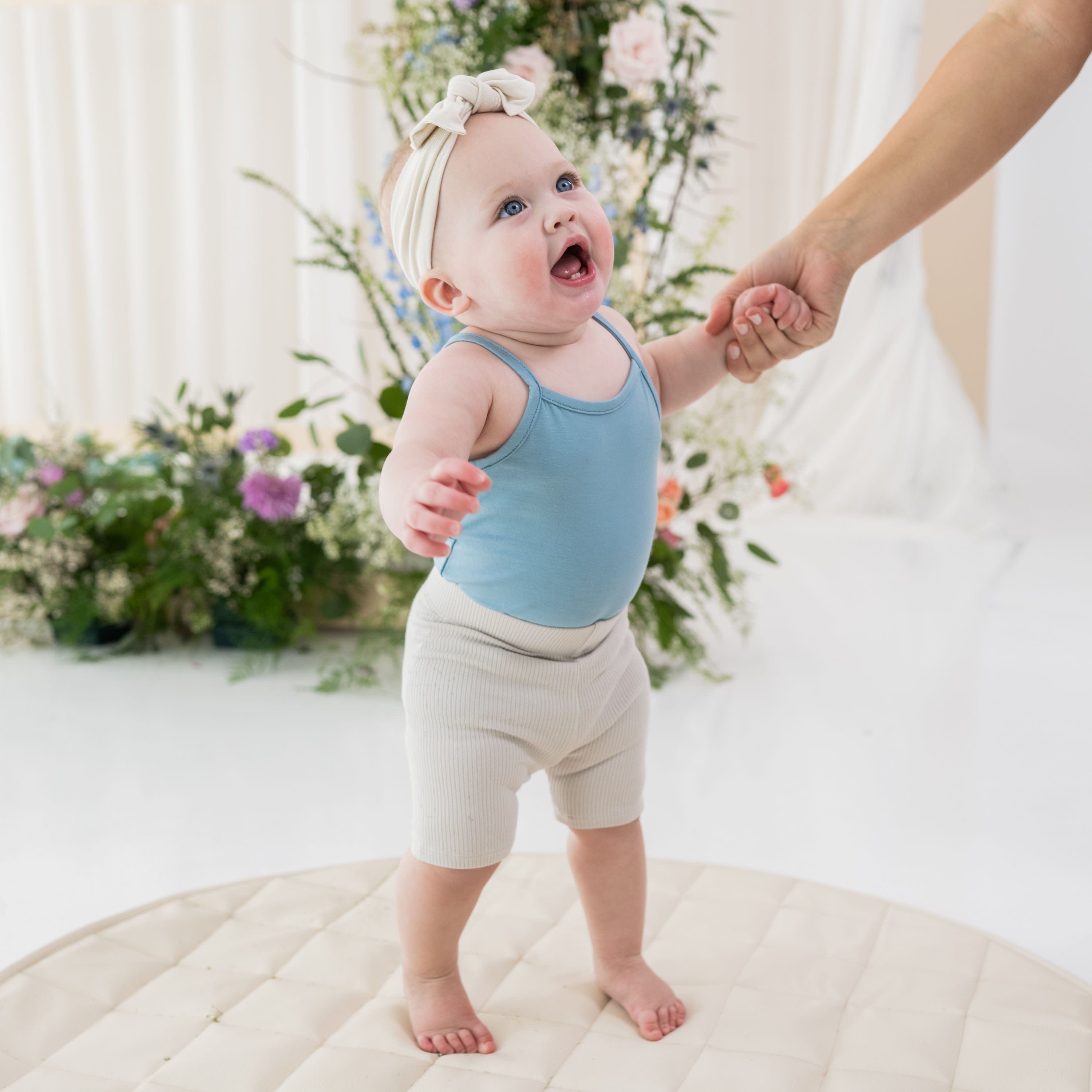 Kyte Baby Spaghetti Strap Leotard Spaghetti Strap Leotard in Dusty Blue