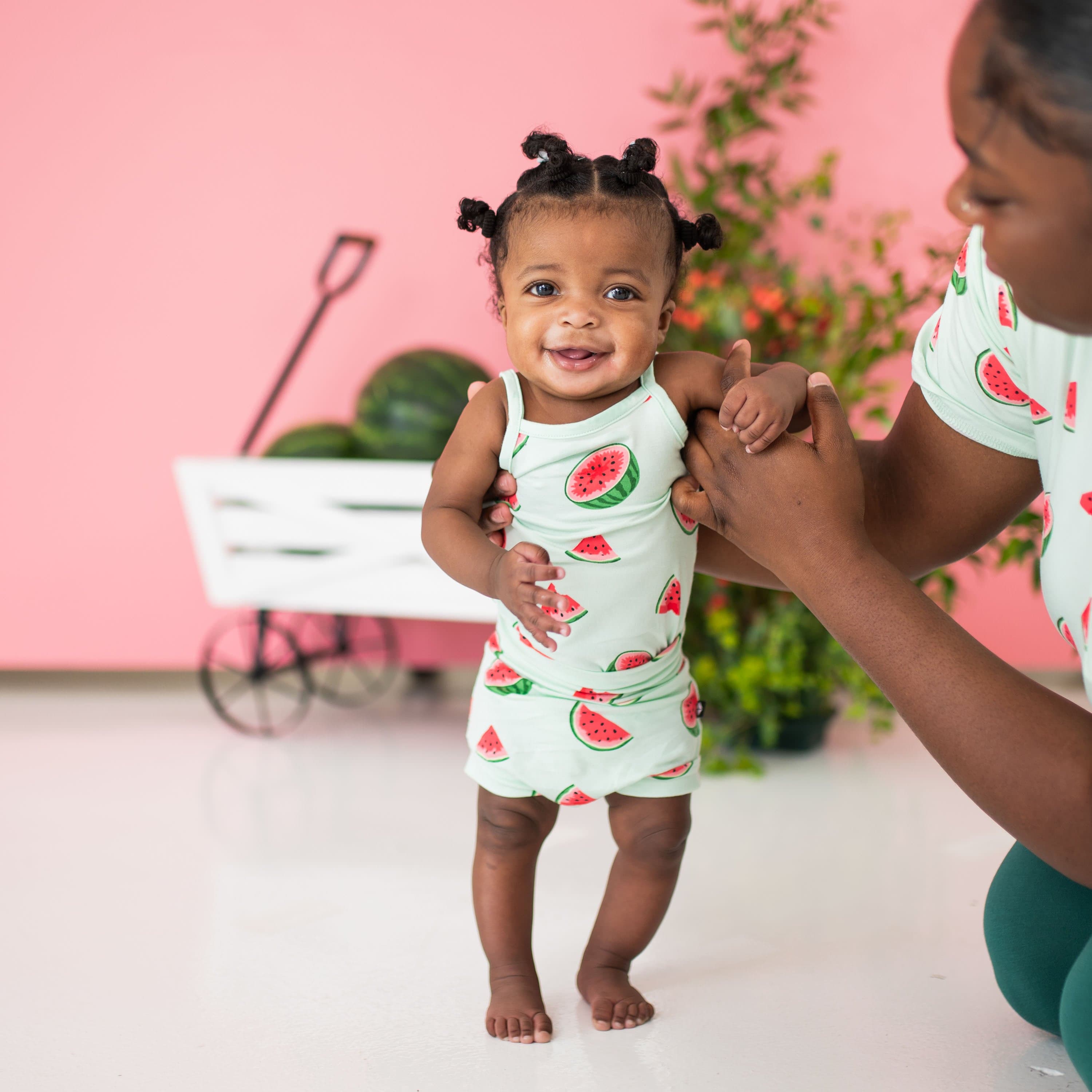 Kyte Baby Spaghetti Strap Leotard Spaghetti Strap Leotard in Watermelon
