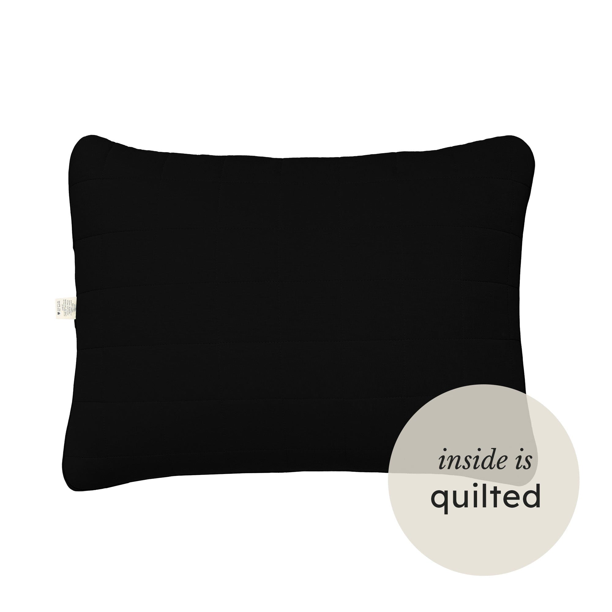 Kyte Baby Standard Quilted Pillowcase with envelope closure in Midnight black