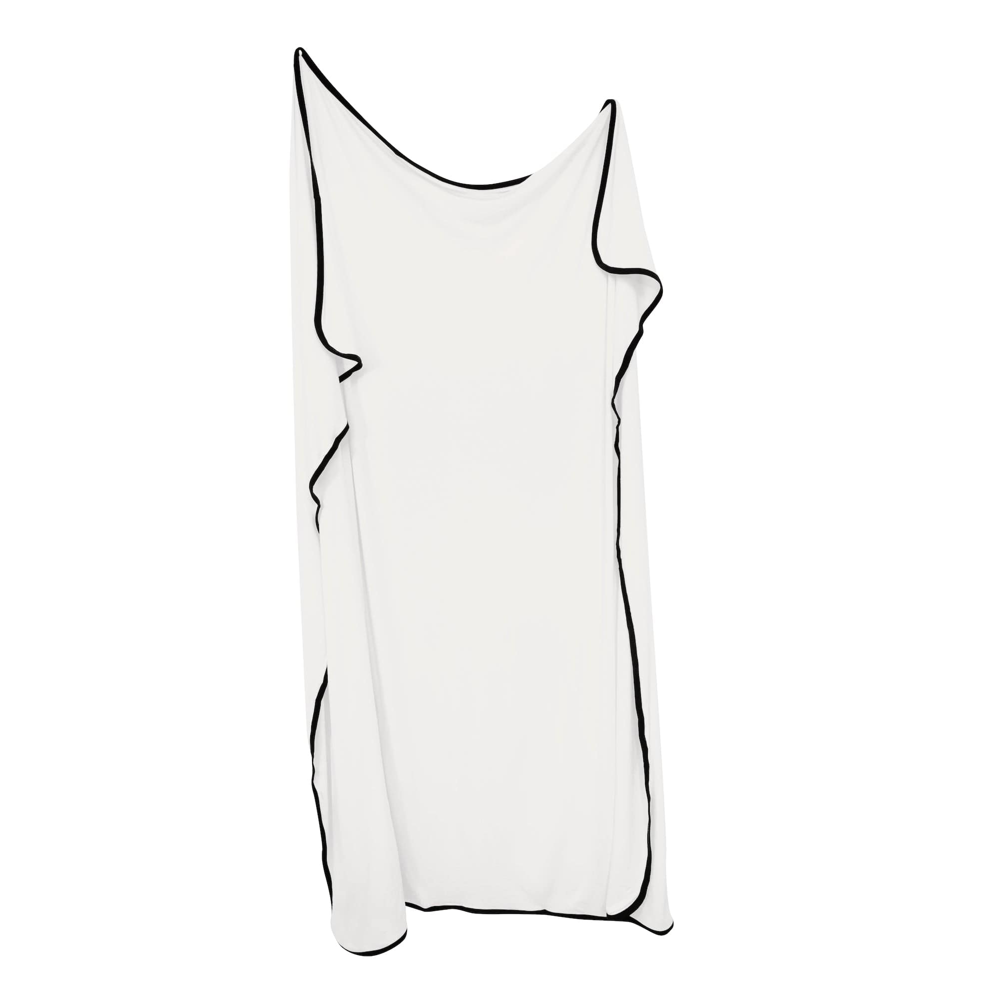 Kyte Baby Swaddle Blanket in Cloud with Midnight Trim