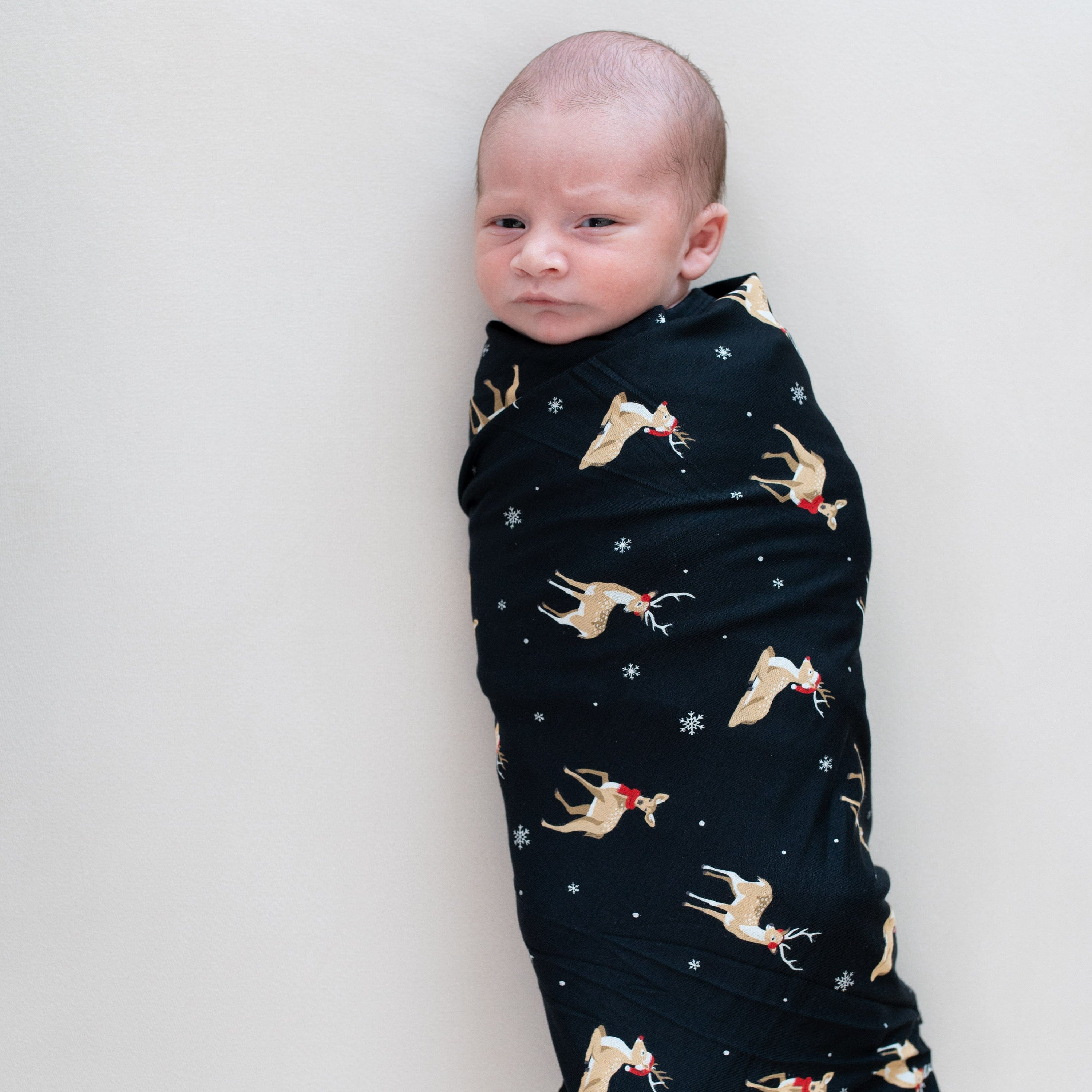 Kyte Baby Swaddling Blanket Midnight Deer / Infant Swaddle Blanket in Midnight Deer
