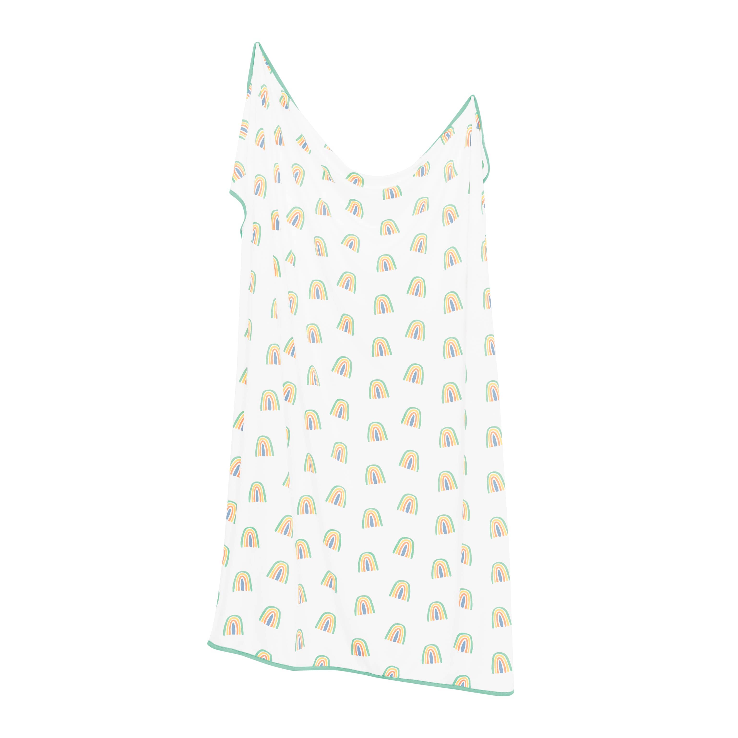 Kyte Baby Swaddling Blanket Wasabi Rainbow / Infant Swaddle Blanket in Wasabi Rainbow