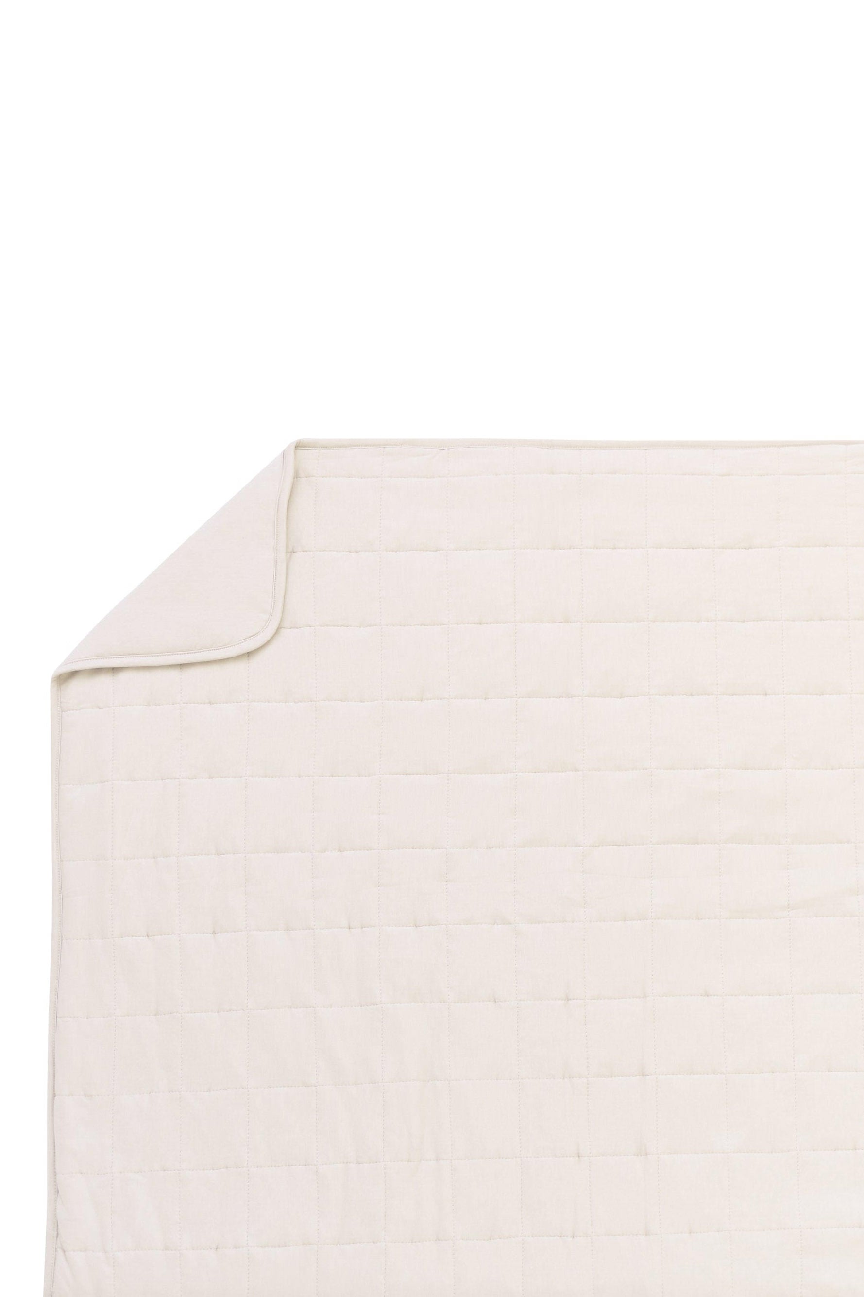 Edge of Kyte Baby Quilted Toddler Blanket in Oat 1.0