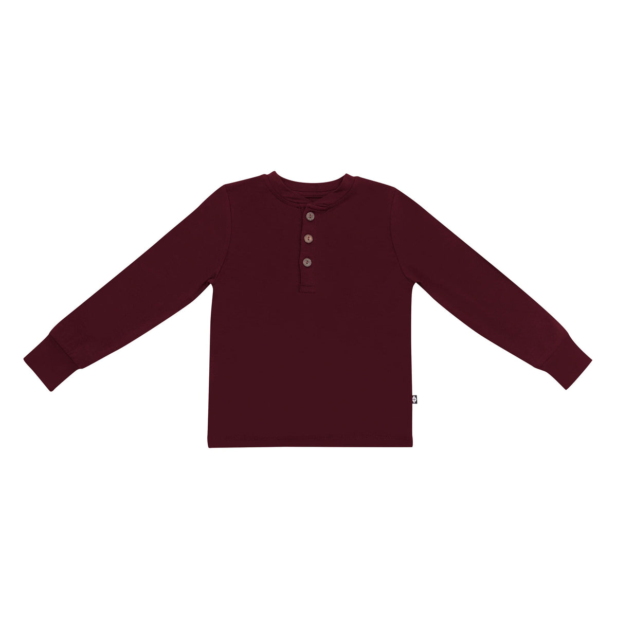 Kyte Baby Long Sleeve Toddler Henley Tee in Burgundy