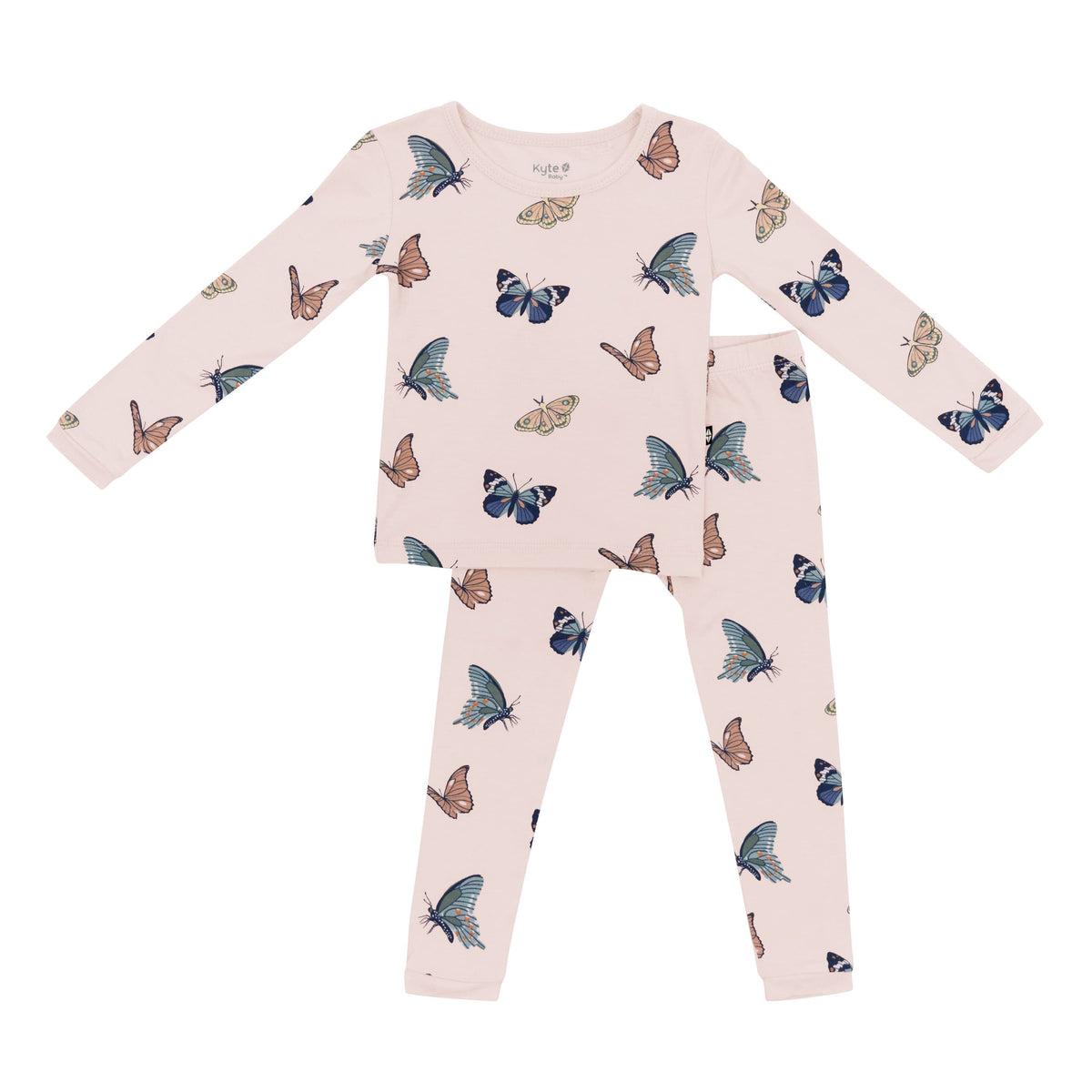 Toddler Long Sleeve Pajamas in Blush Butterfly