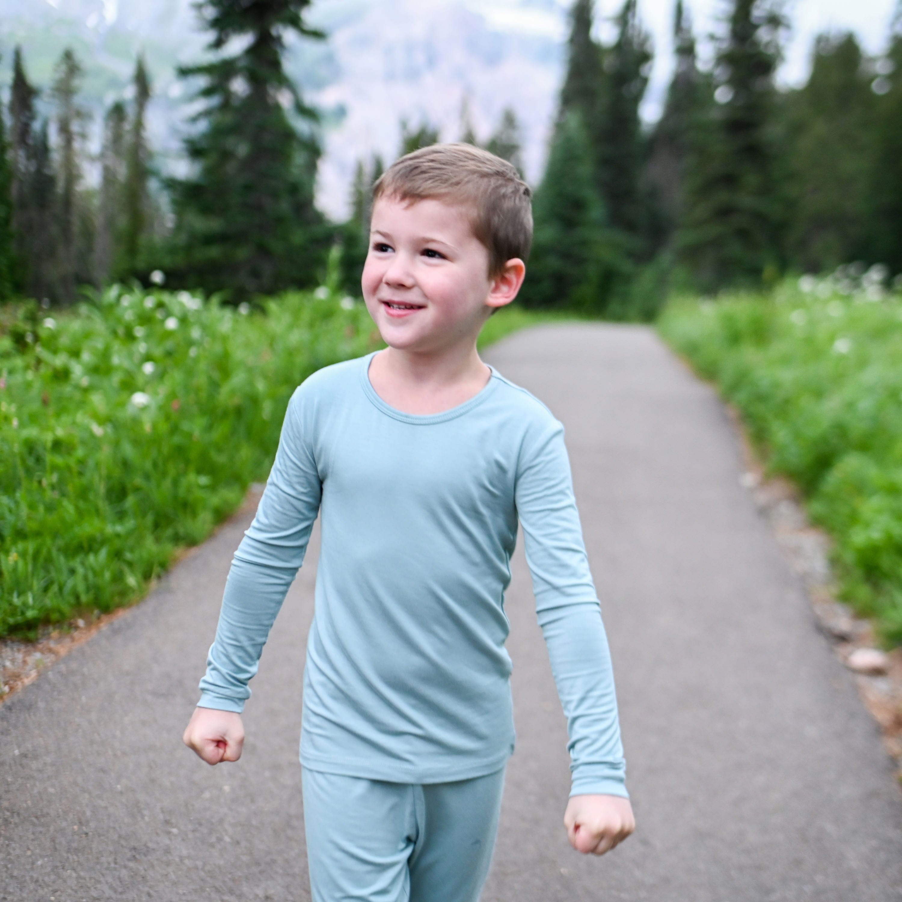 Kyte Baby Toddler Long Sleeve Pajamas Long Sleeve Pajamas in Glacier