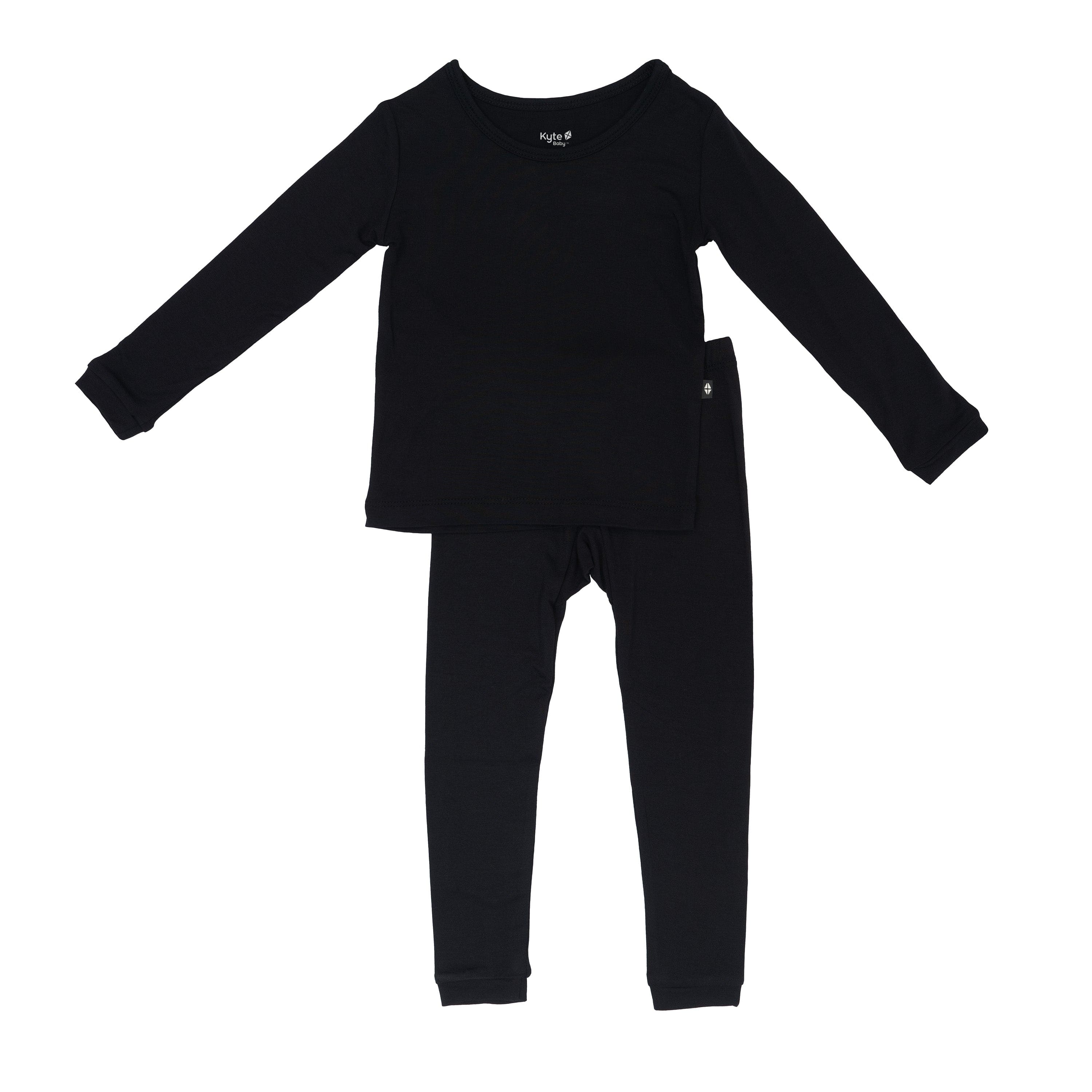 Flat lay of Long Sleeve Toddler Pajamas in Midnight