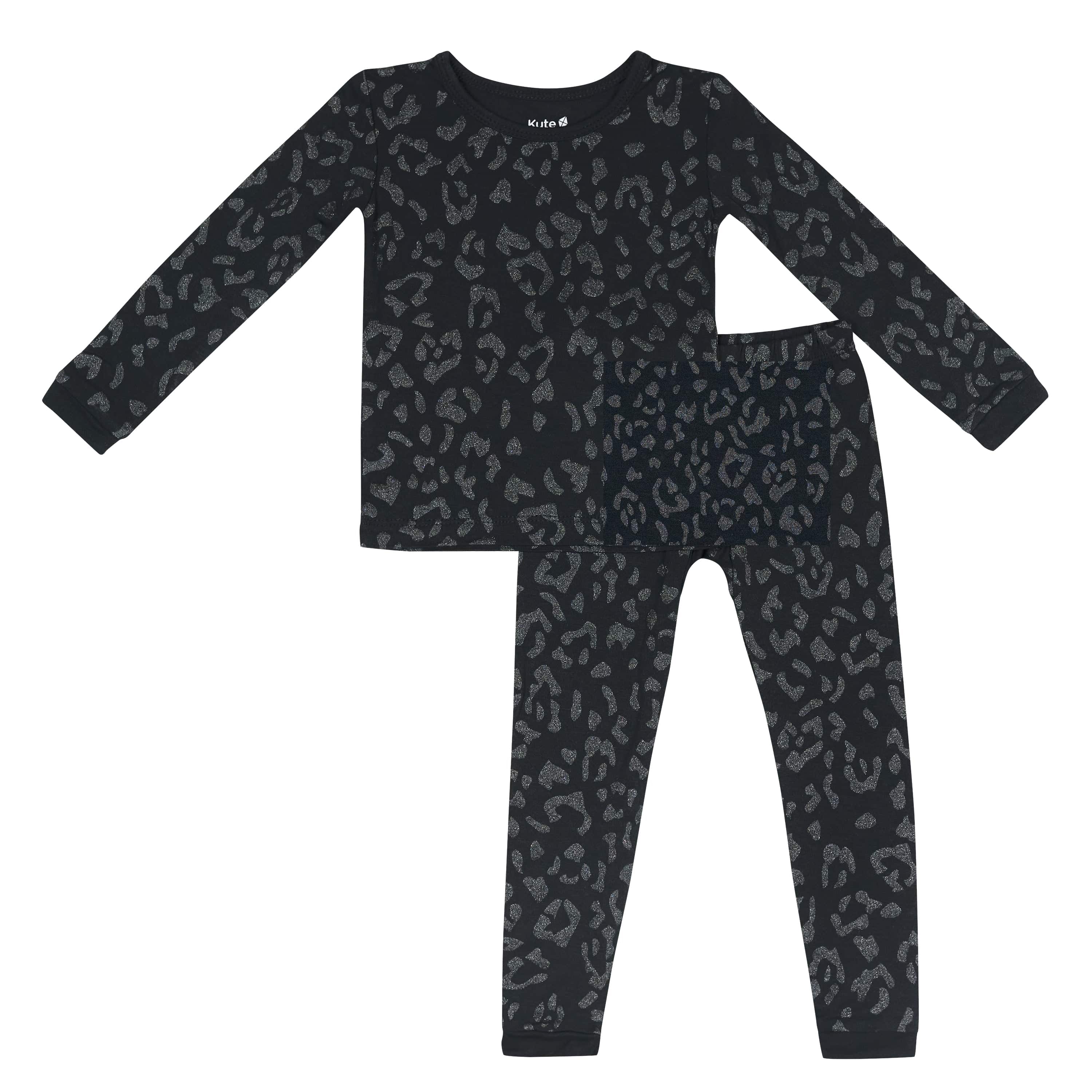 Kyte Baby Long Sleeve Pajamas in Midnight Leopard