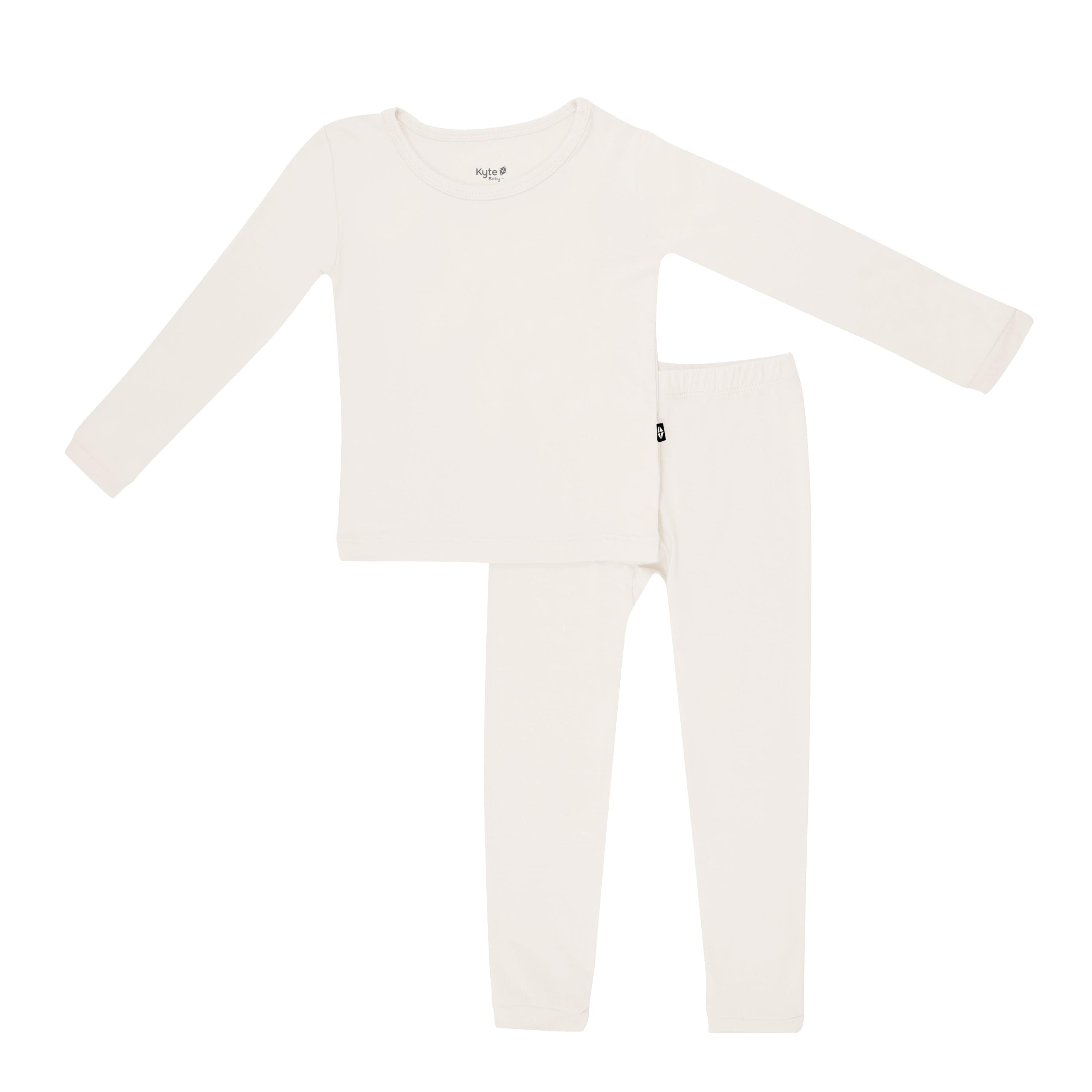 Long Sleeve Toddler Pajamas in Oat