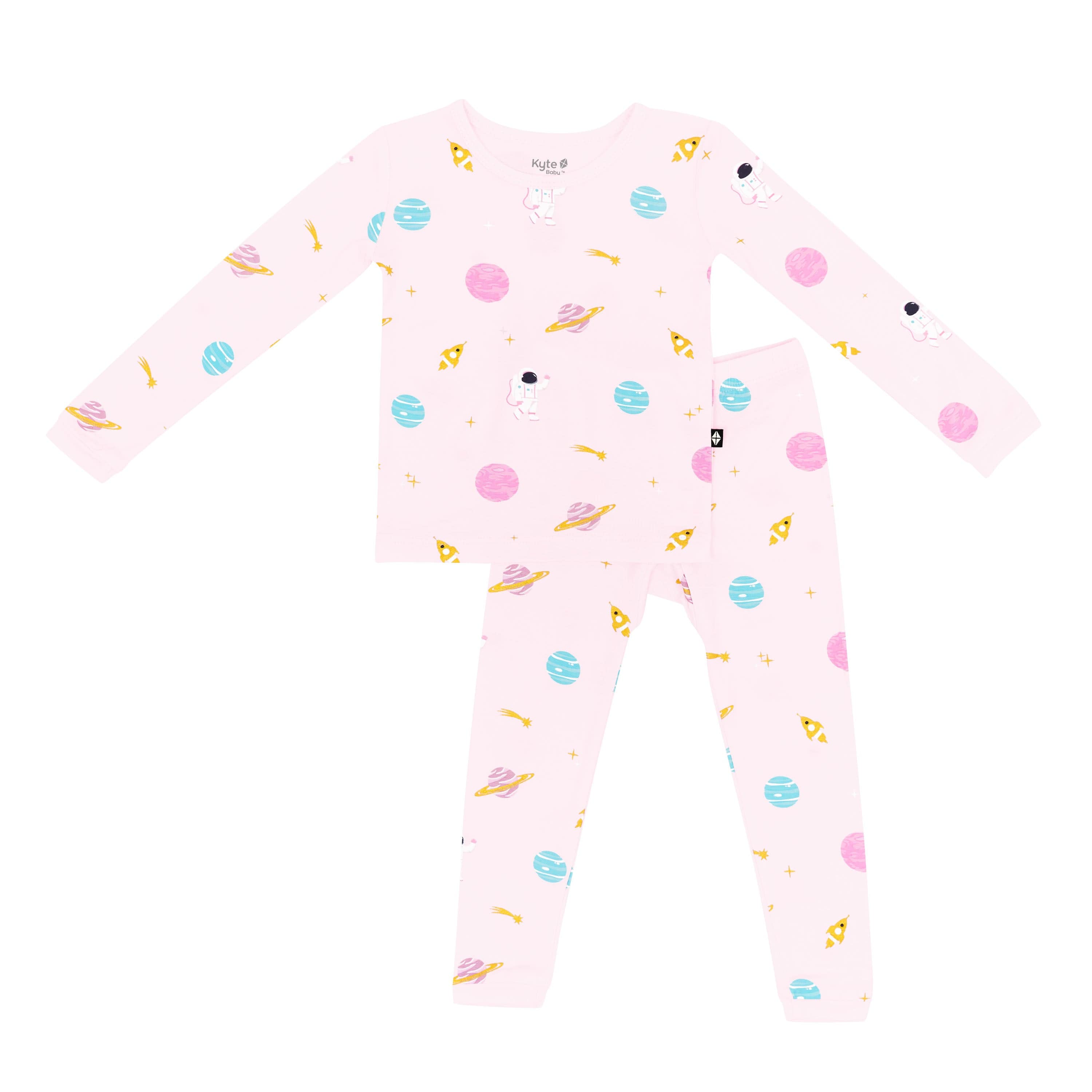 Long Sleeve Toddler Pajamas in Sakura Space