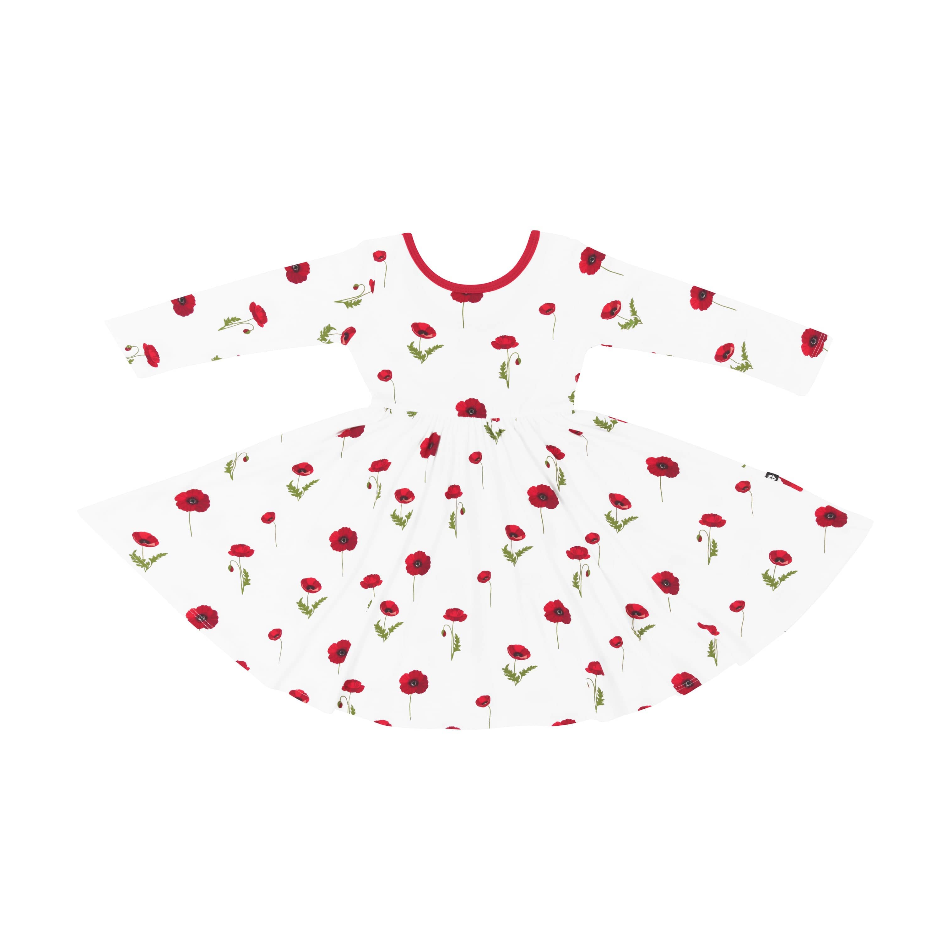 Kyte Baby Toddler Long Sleeve Twirl Dress Long Sleeve Twirl Dress in Cloud Poppies