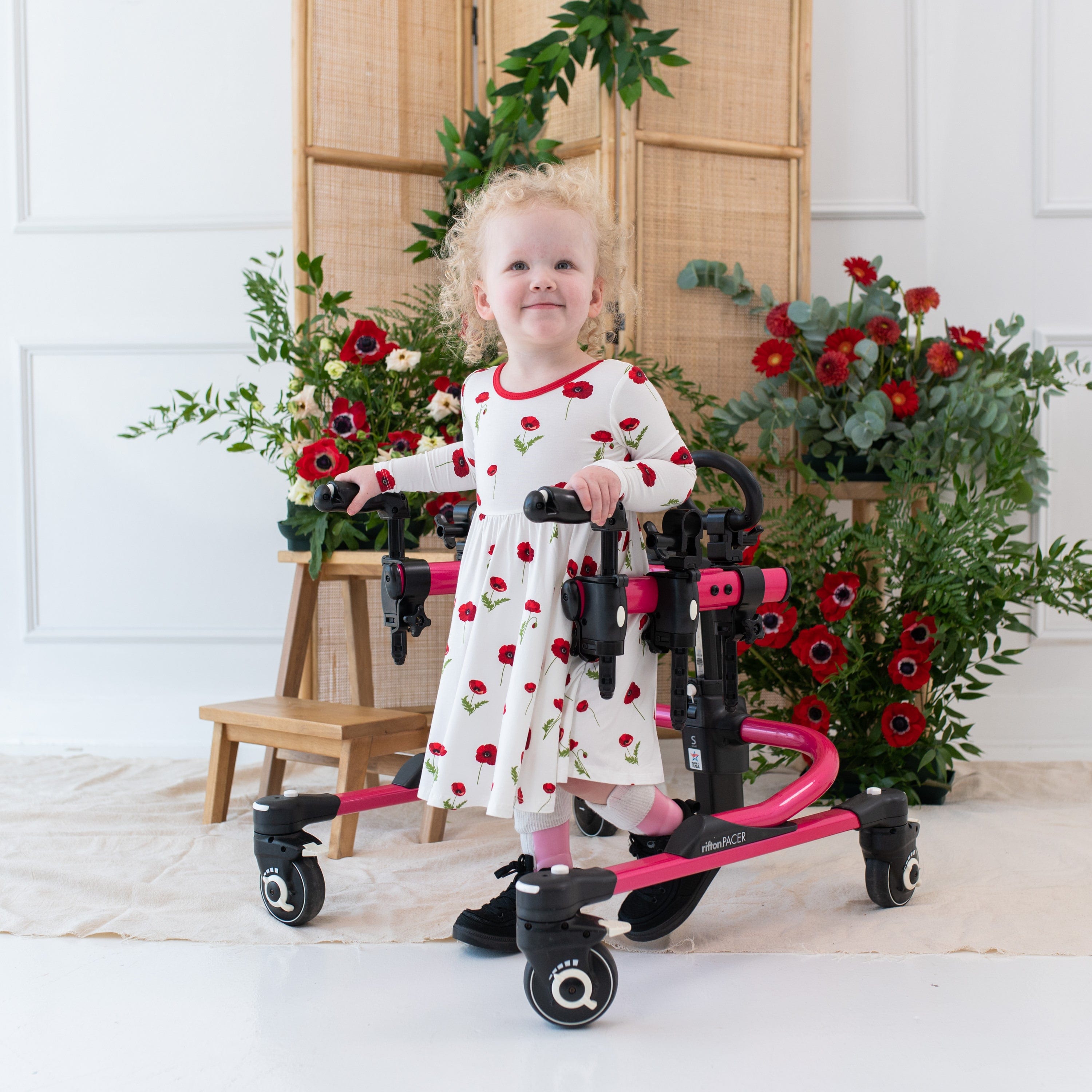 Kyte Baby Toddler Long Sleeve Twirl Dress Long Sleeve Twirl Dress in Cloud Poppies