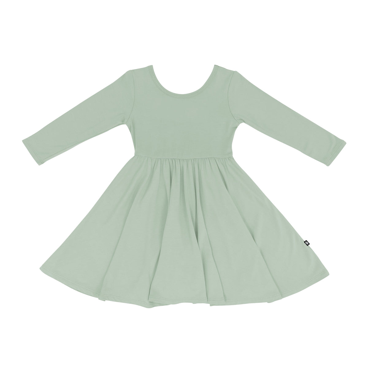 Product photo in the Long Sleeve Twirl Dress in Thyme