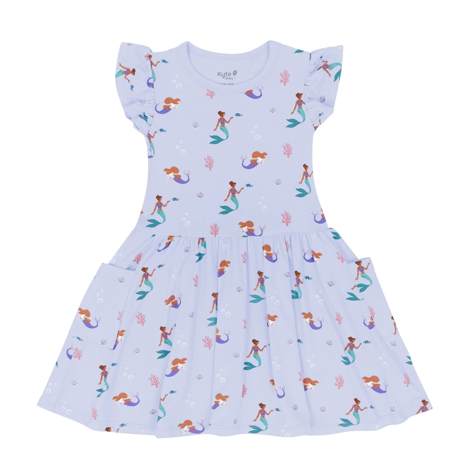 Kyte Baby Pocket Dress in Mermaid