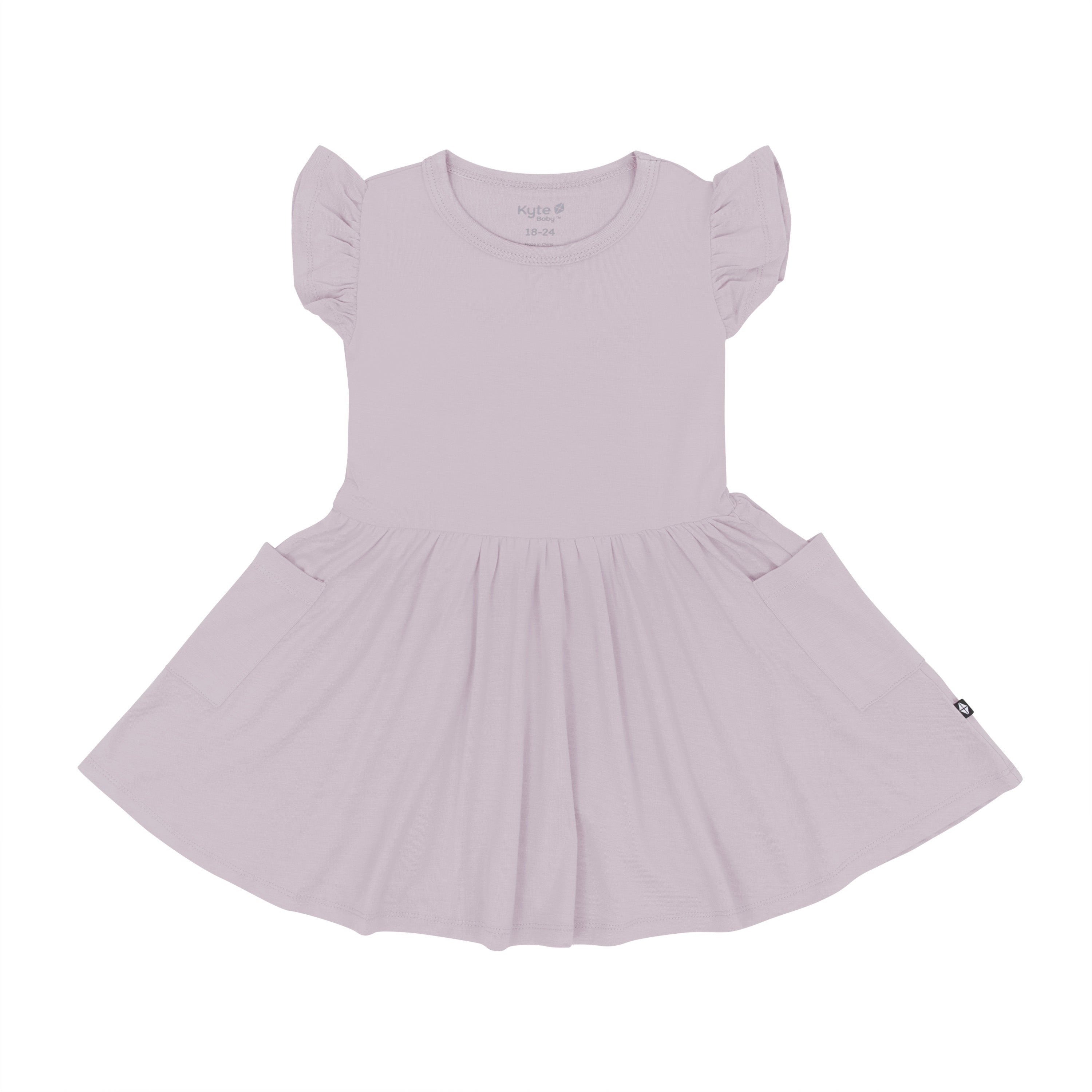 Kyte Baby Pocket Dress in Wisteria