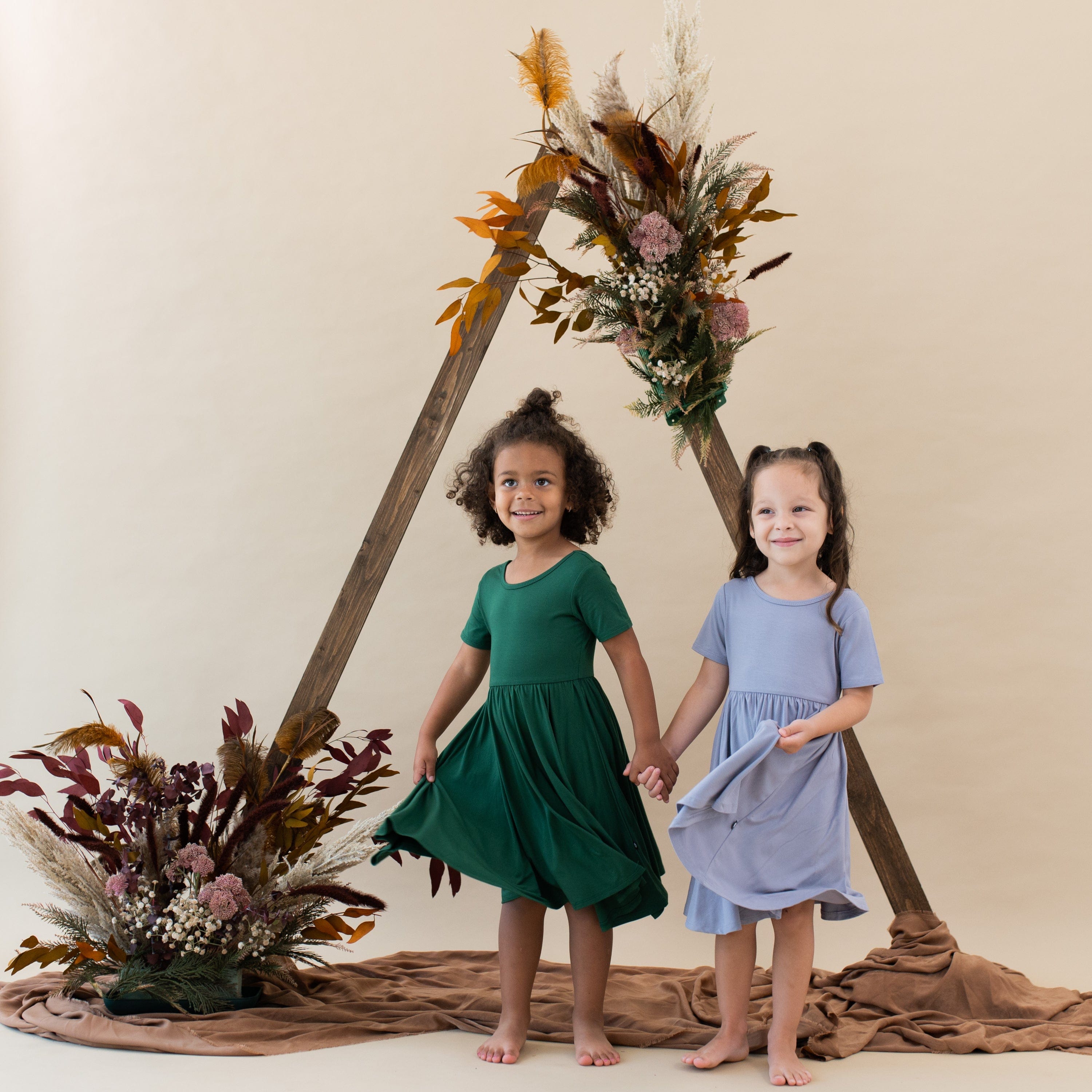 Kyte Baby Toddler Short Sleeve Twirl Dress Twirl Dress in Forest